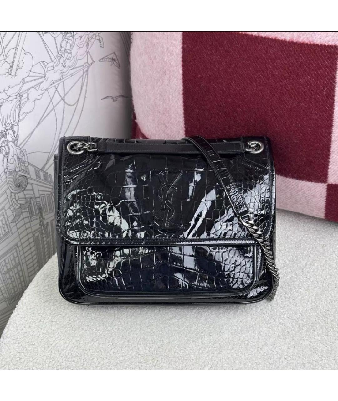 SAINT LAURENT Черная сумка через плечо, фото 5