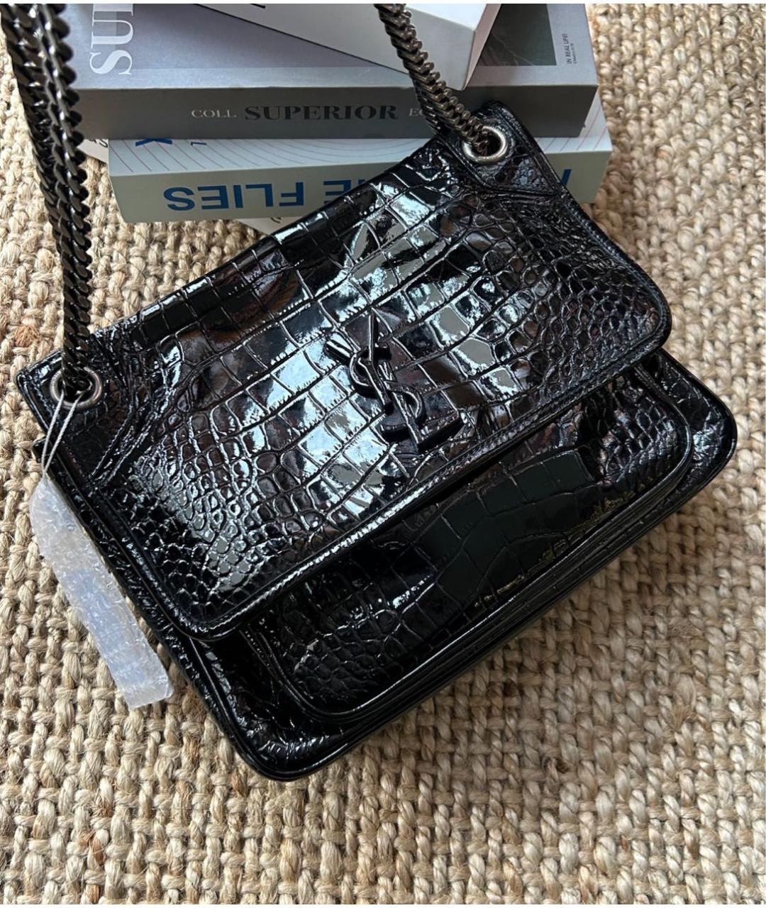 SAINT LAURENT Черная сумка через плечо, фото 2