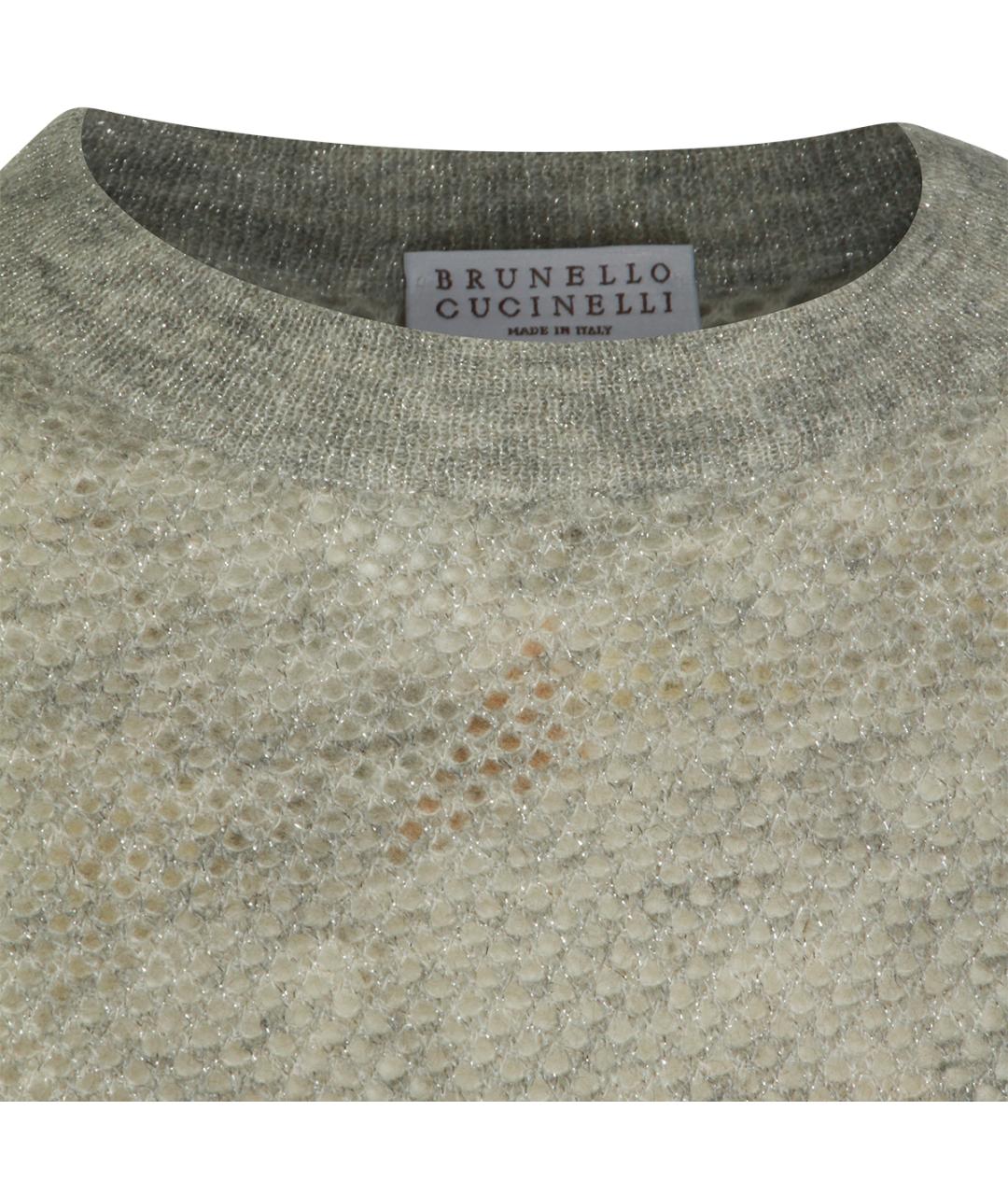 BRUNELLO CUCINELLI Бежевый шерстяной джемпер / свитер, фото 4