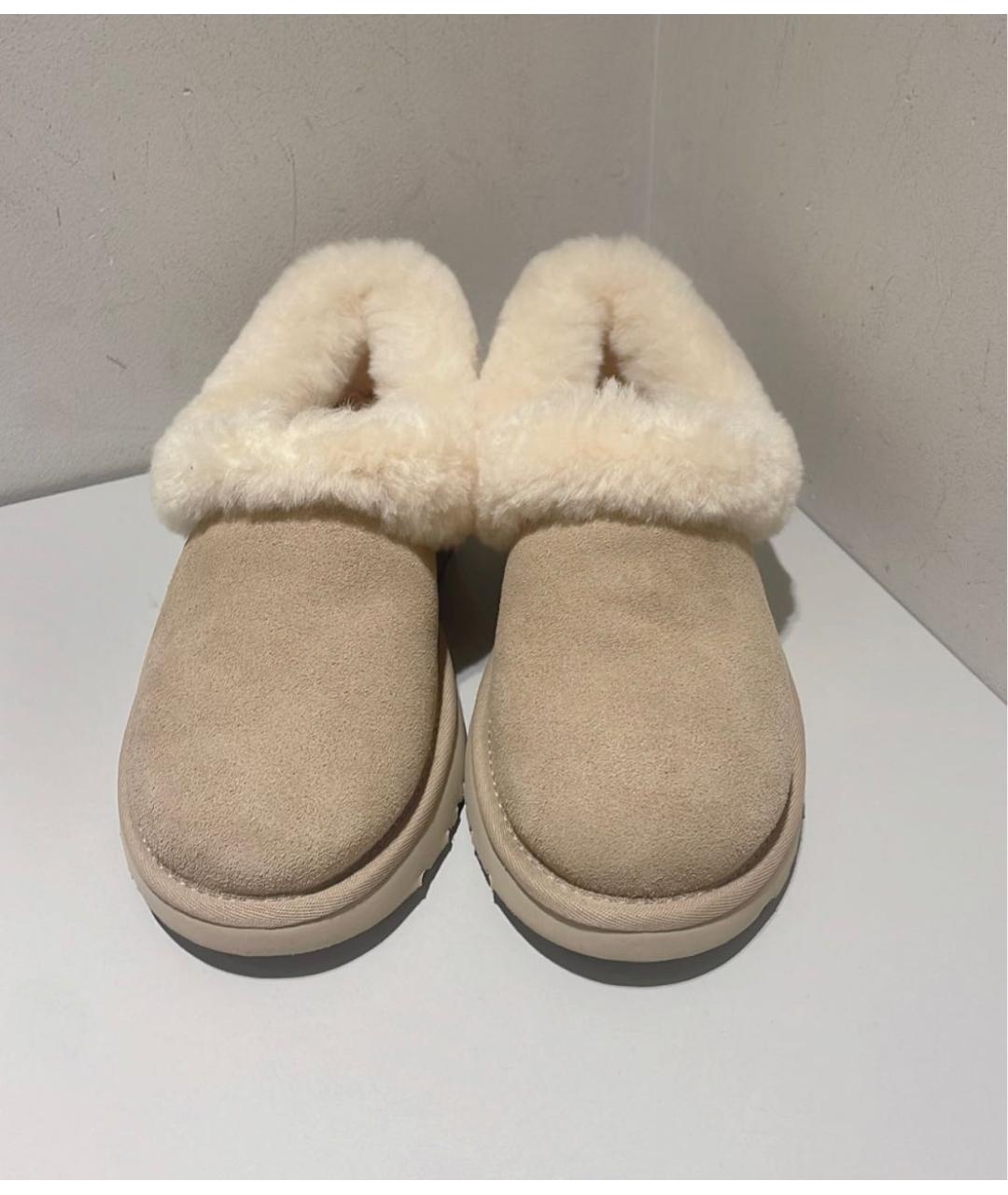 UGG AUSTRALIA Бежевые замшевые ботинки, фото 6