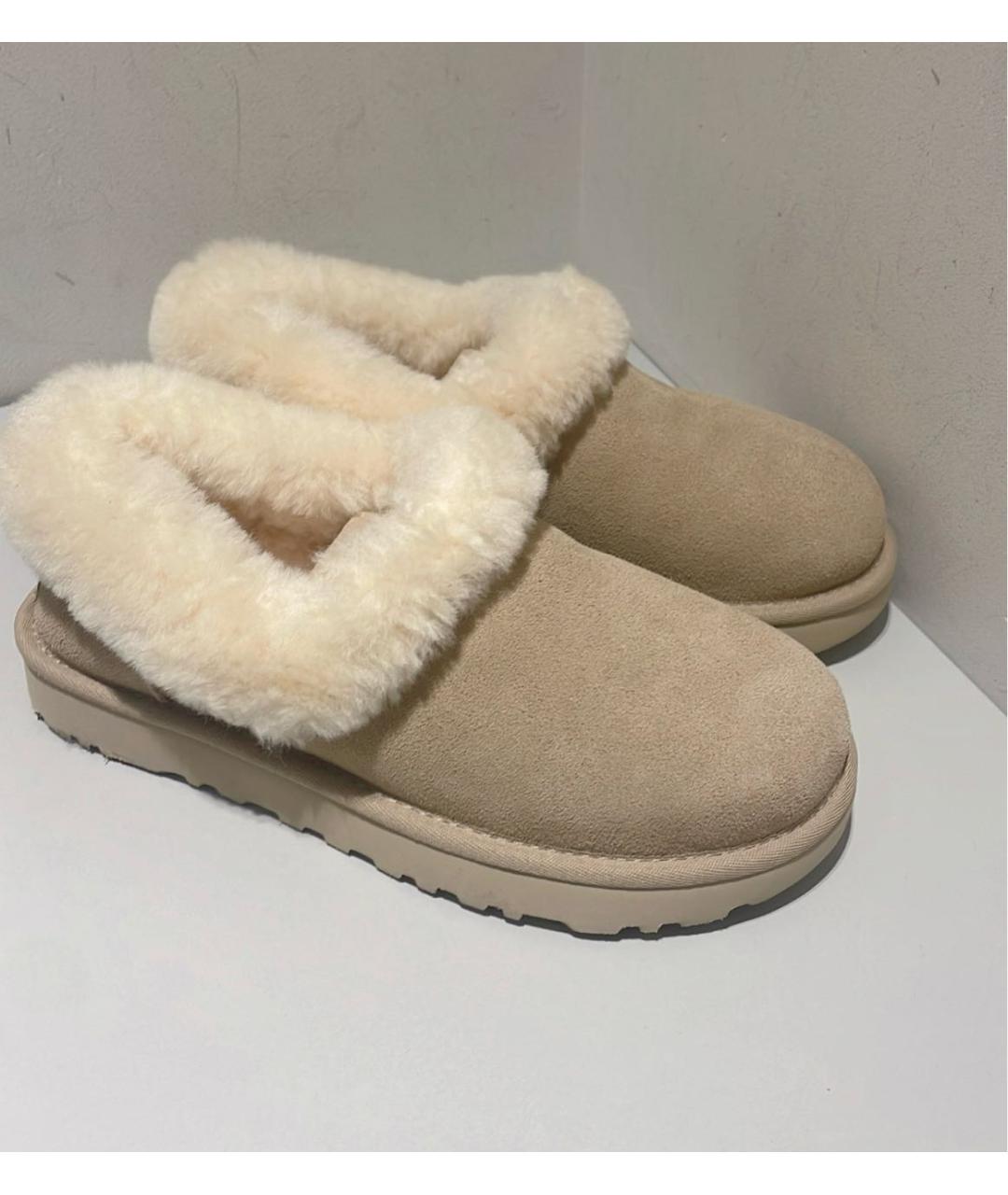 UGG AUSTRALIA Бежевые замшевые ботинки, фото 5