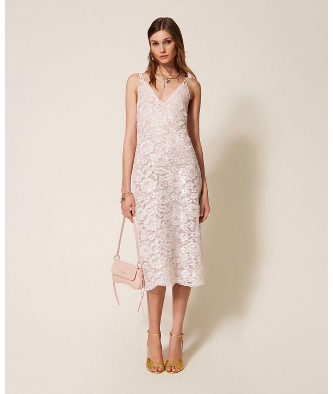 TWIN-SET Розовое вечернее платье, фото 4