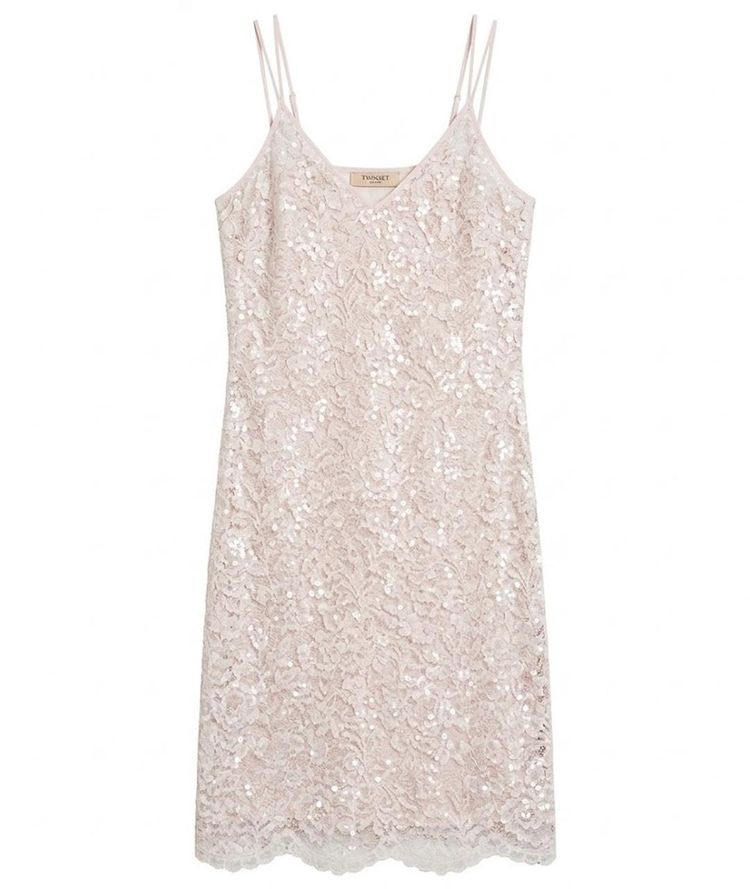 TWIN-SET Розовое вечернее платье, фото 1