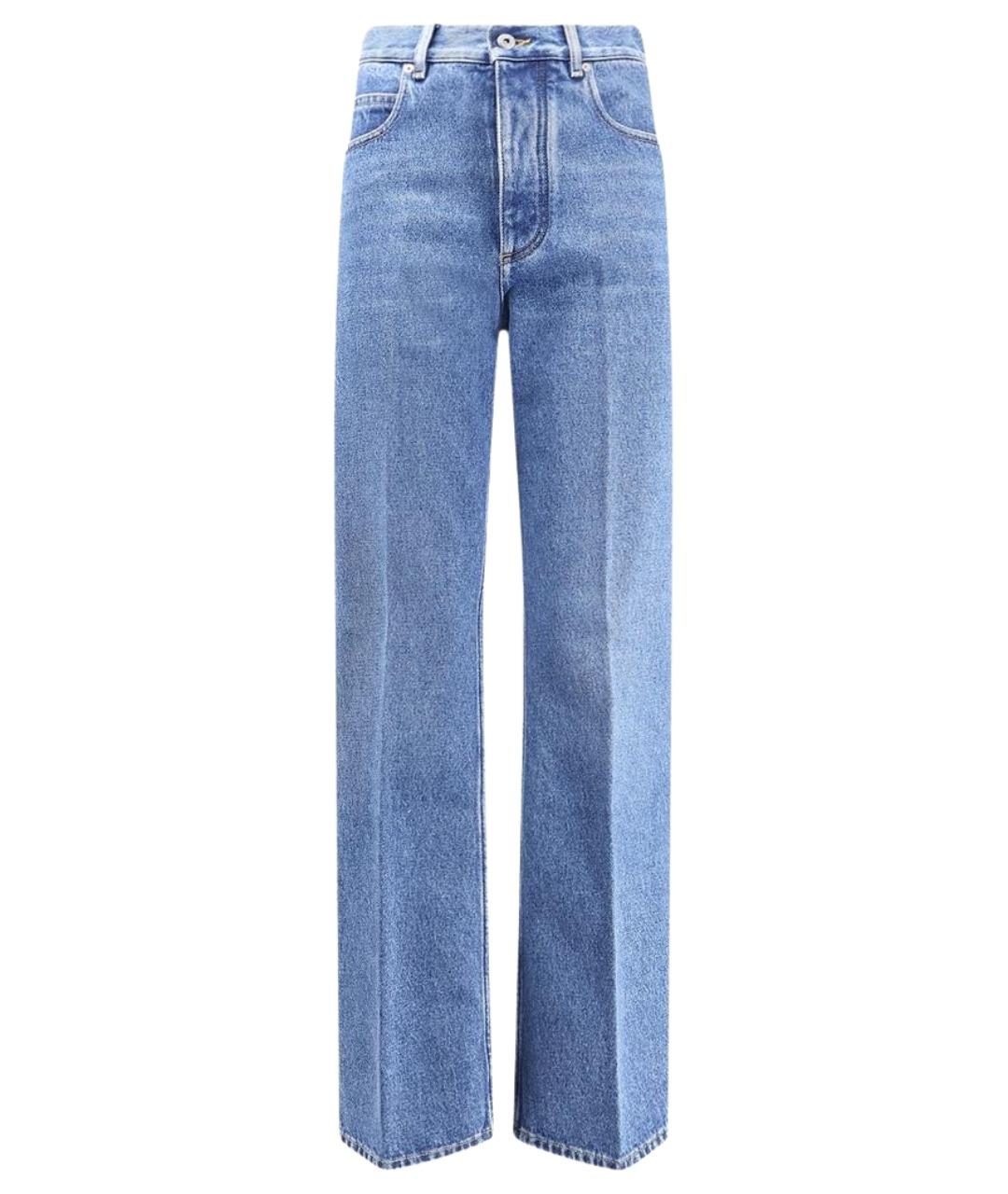 BOTTEGA VENETA Синие хлопковые прямые джинсы, фото 1