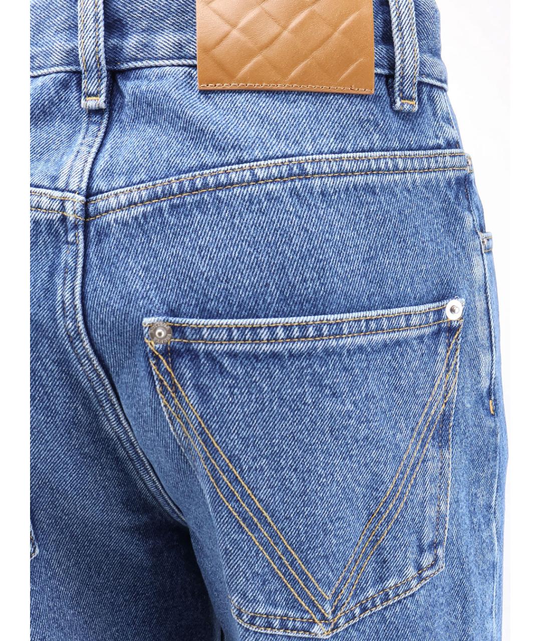 BOTTEGA VENETA Синие хлопковые прямые джинсы, фото 3