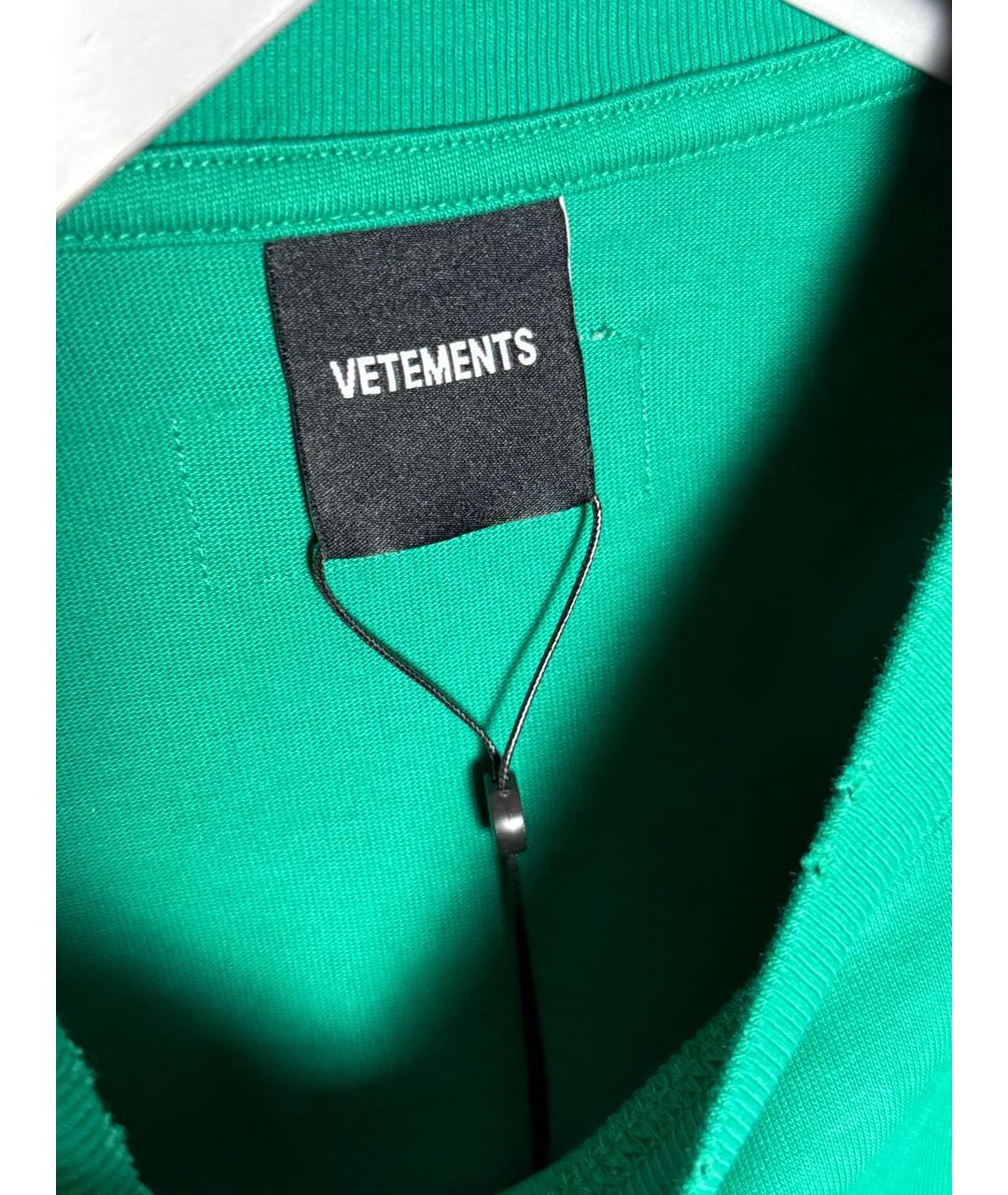VETEMENTS Зеленая футболка, фото 3