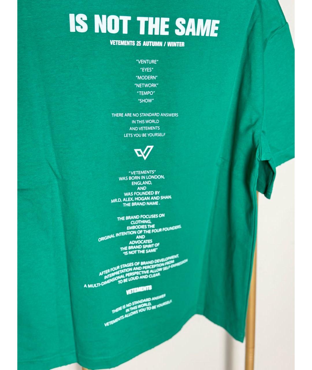 VETEMENTS Зеленая футболка, фото 5