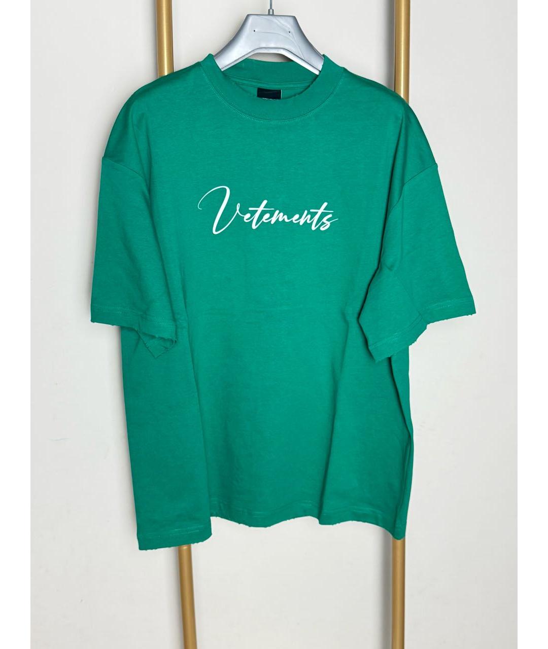 VETEMENTS Зеленая футболка, фото 7