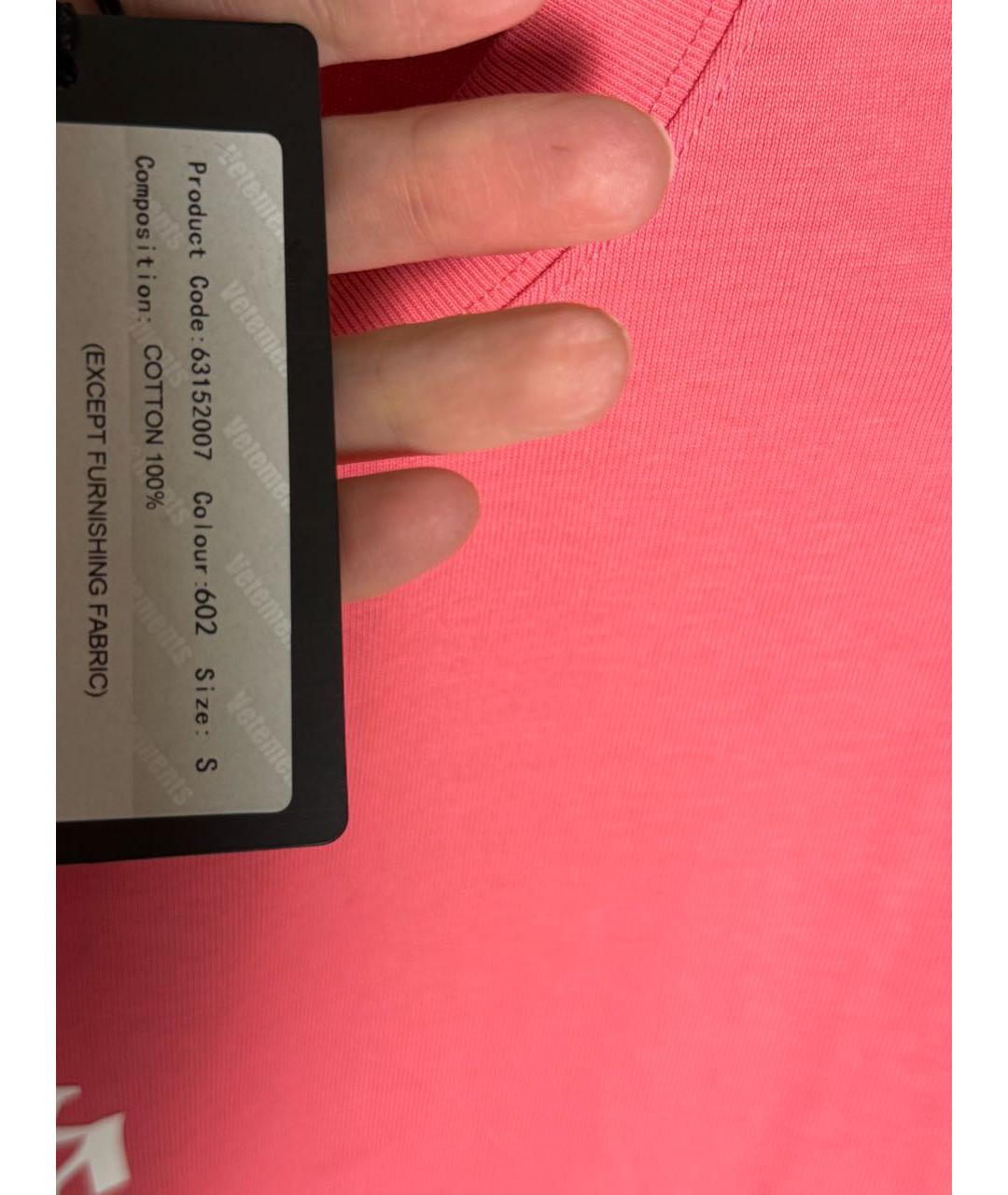 VETEMENTS Хлопковая футболка, фото 4