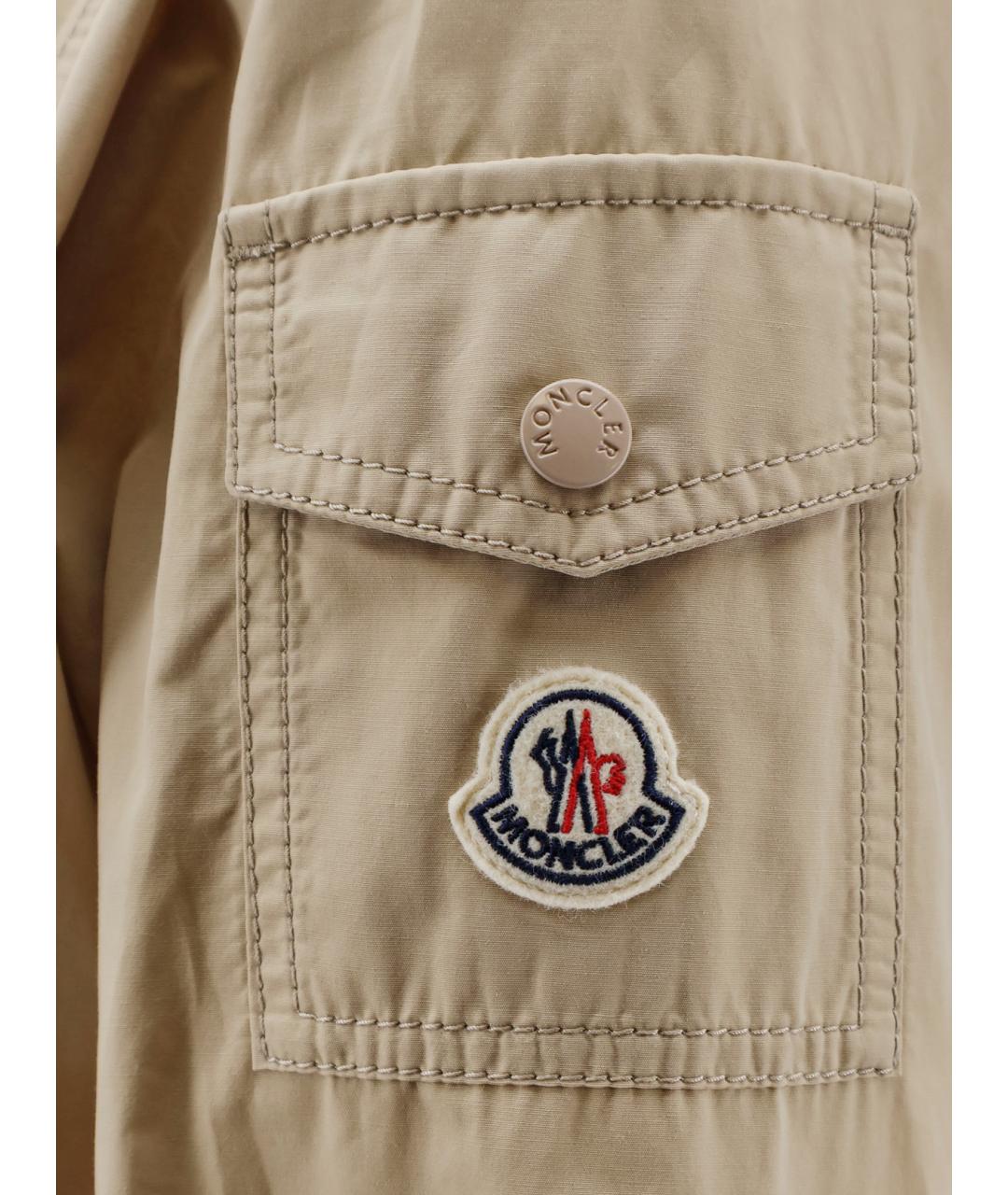 MONCLER Бежевая хлопковая парка, фото 3