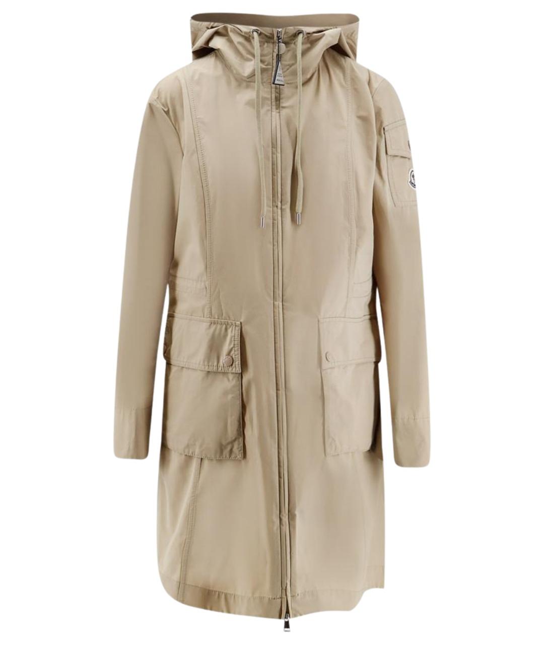 MONCLER Бежевая хлопковая парка, фото 1