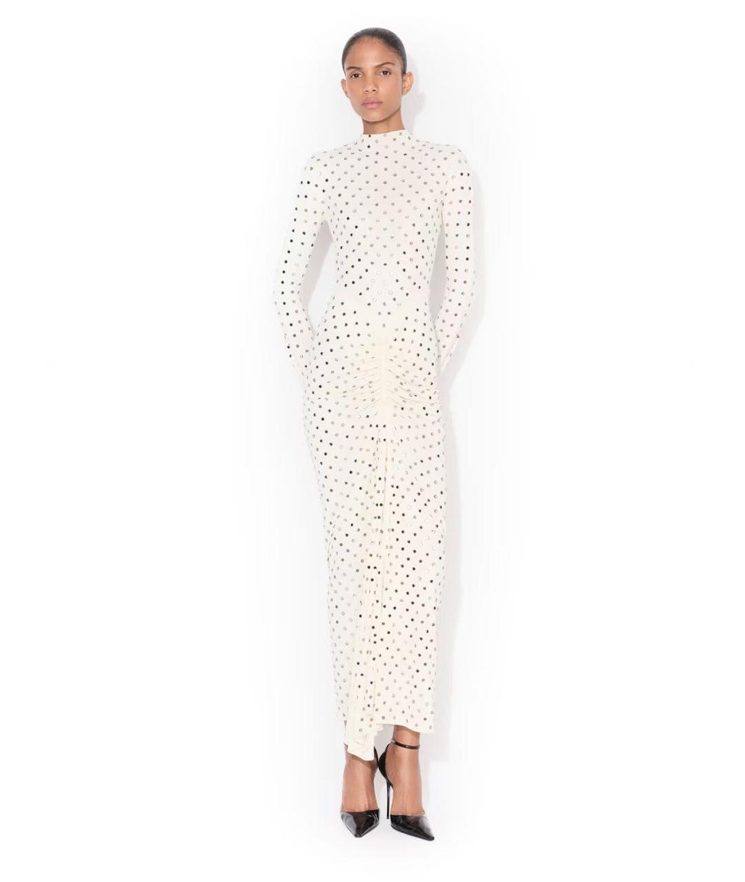 ALAIA Белое вискозное вечернее платье, фото 8