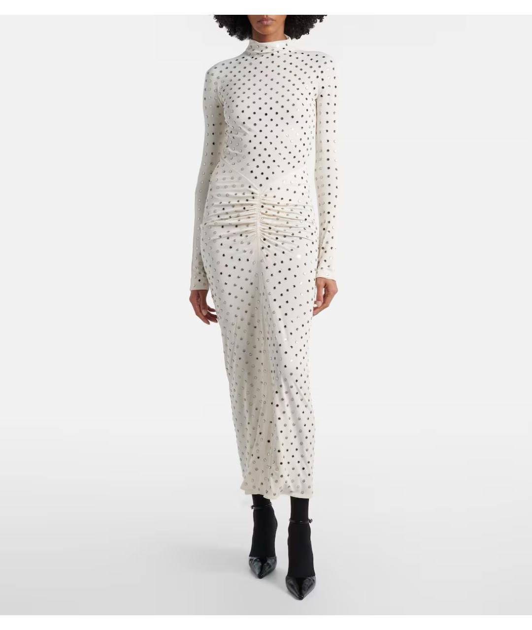 ALAIA Белое вискозное вечернее платье, фото 4