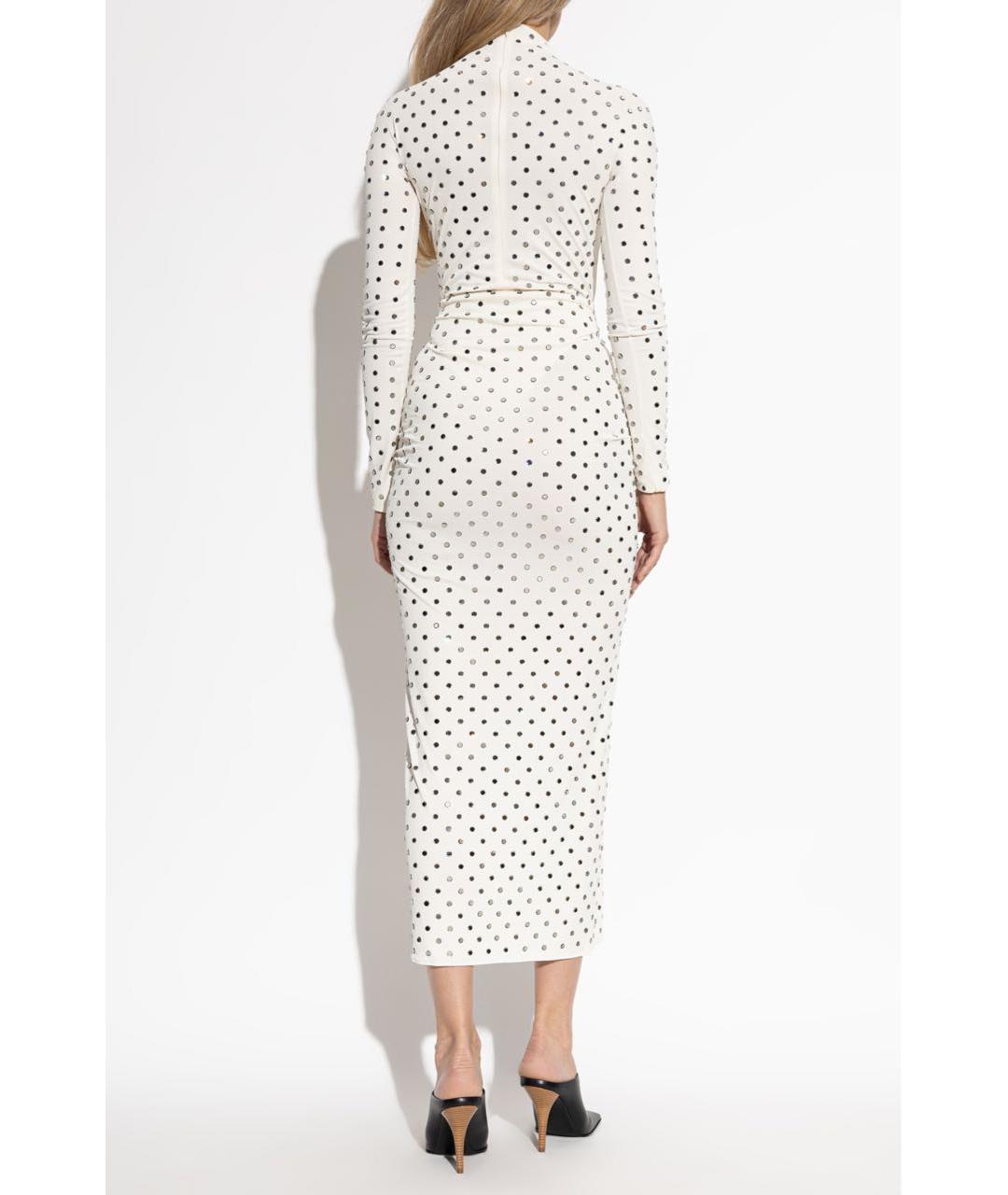 ALAIA Белое вискозное вечернее платье, фото 3