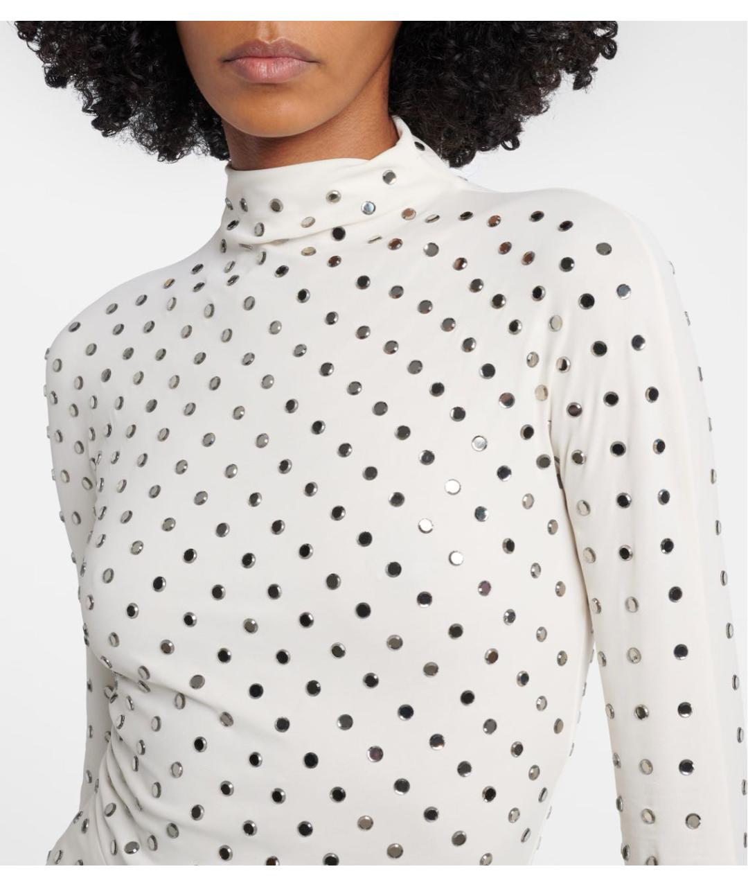 ALAIA Белое вискозное вечернее платье, фото 5