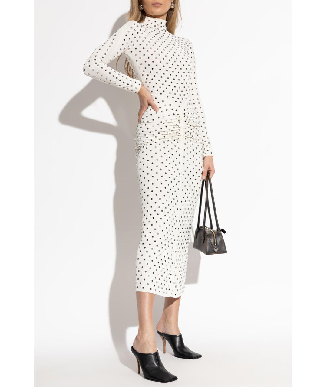 ALAIA Белое вискозное вечернее платье, фото 2