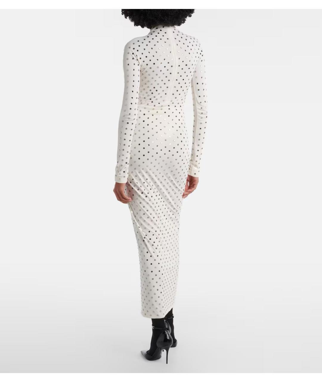 ALAIA Белое вискозное вечернее платье, фото 6