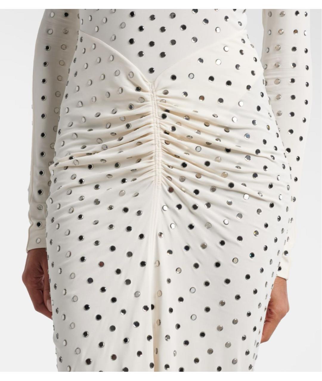 ALAIA Белое вискозное вечернее платье, фото 7