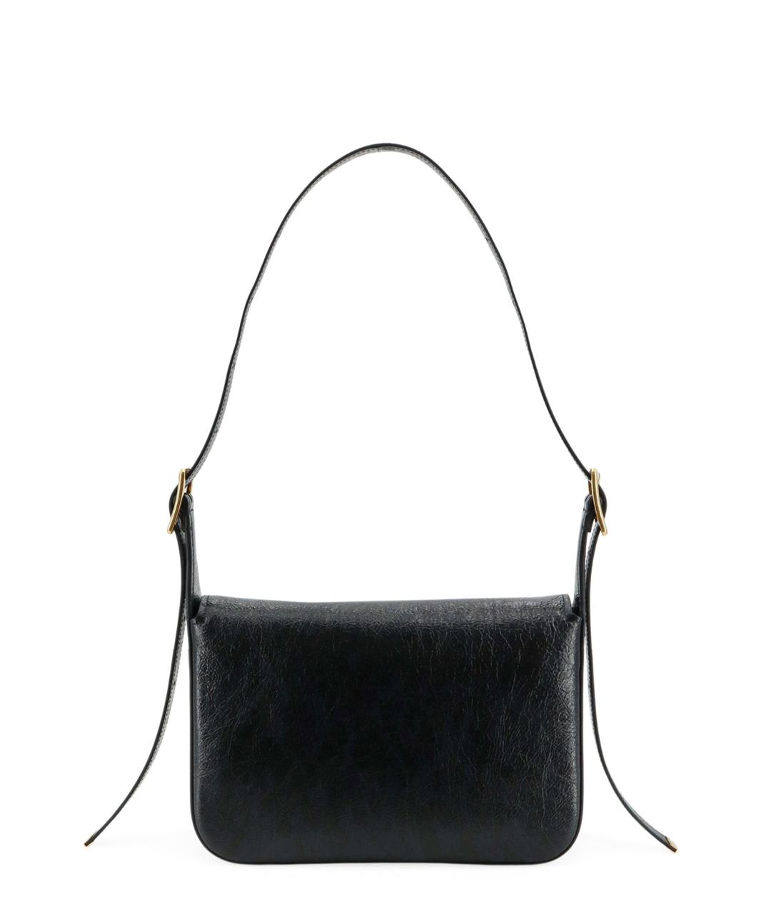 BALENCIAGA Черная кожаная сумка через плечо, фото 2