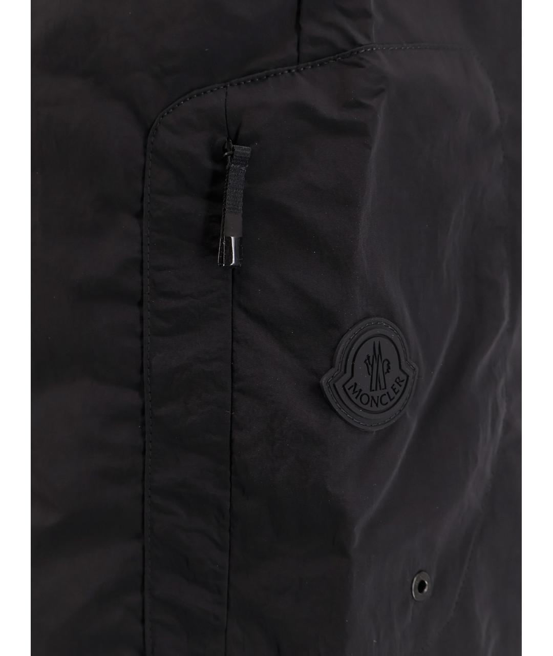 MONCLER Черные полиамидовые шорты, фото 3