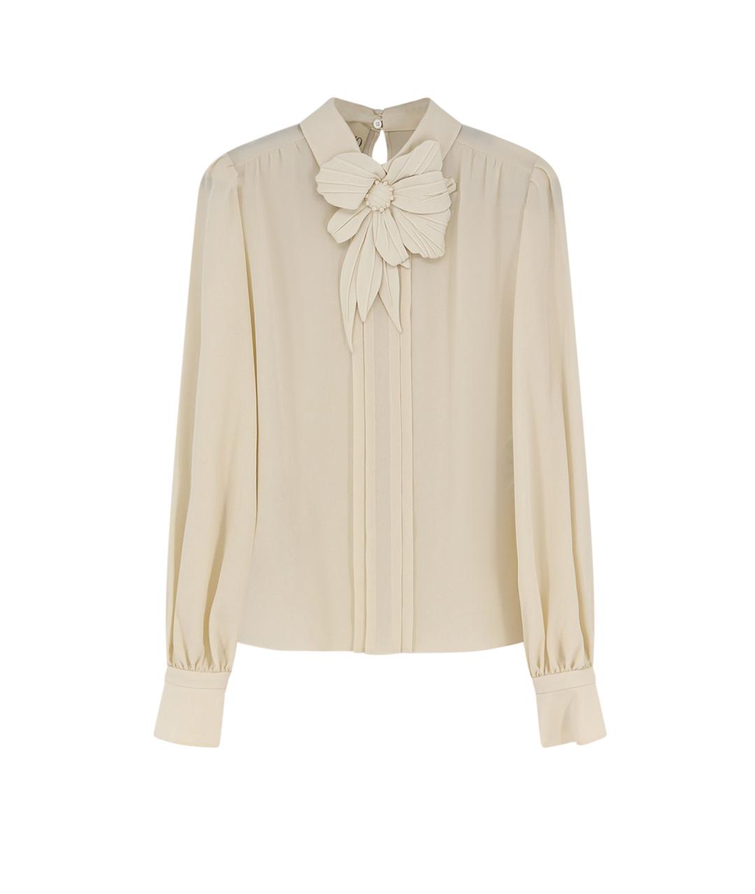 VALENTINO Бежевая шелковая блузы, фото 1