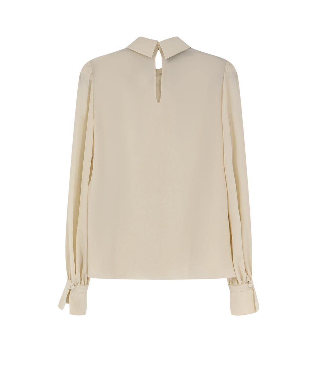 VALENTINO Бежевая шелковая блузы, фото 2