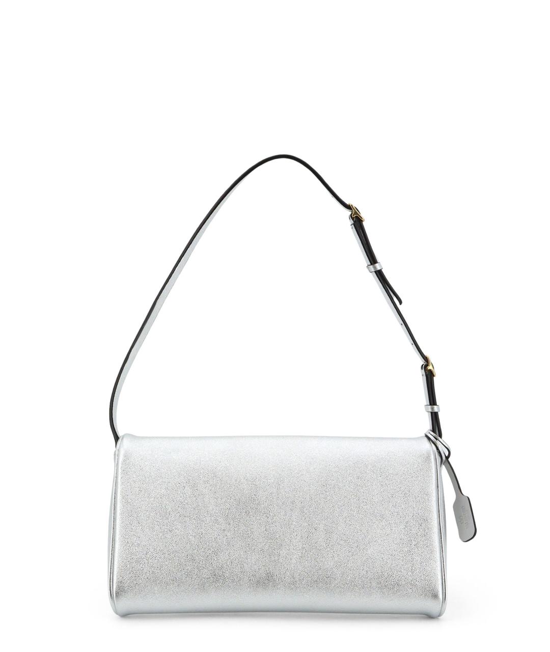 VALENTINO Серебряная кожаная сумка через плечо, фото 2