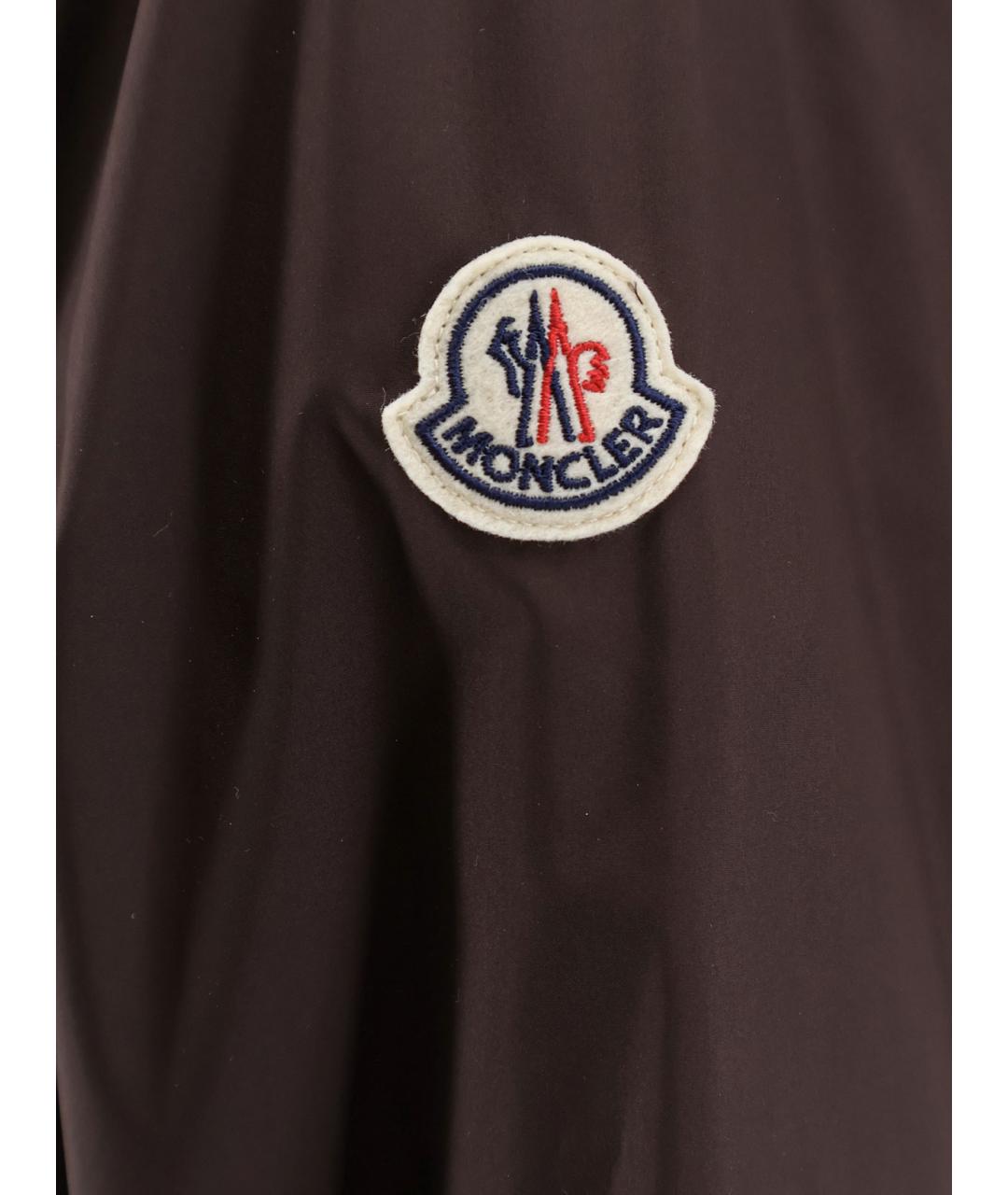 MONCLER Коричневая полиэстеровая куртка, фото 3