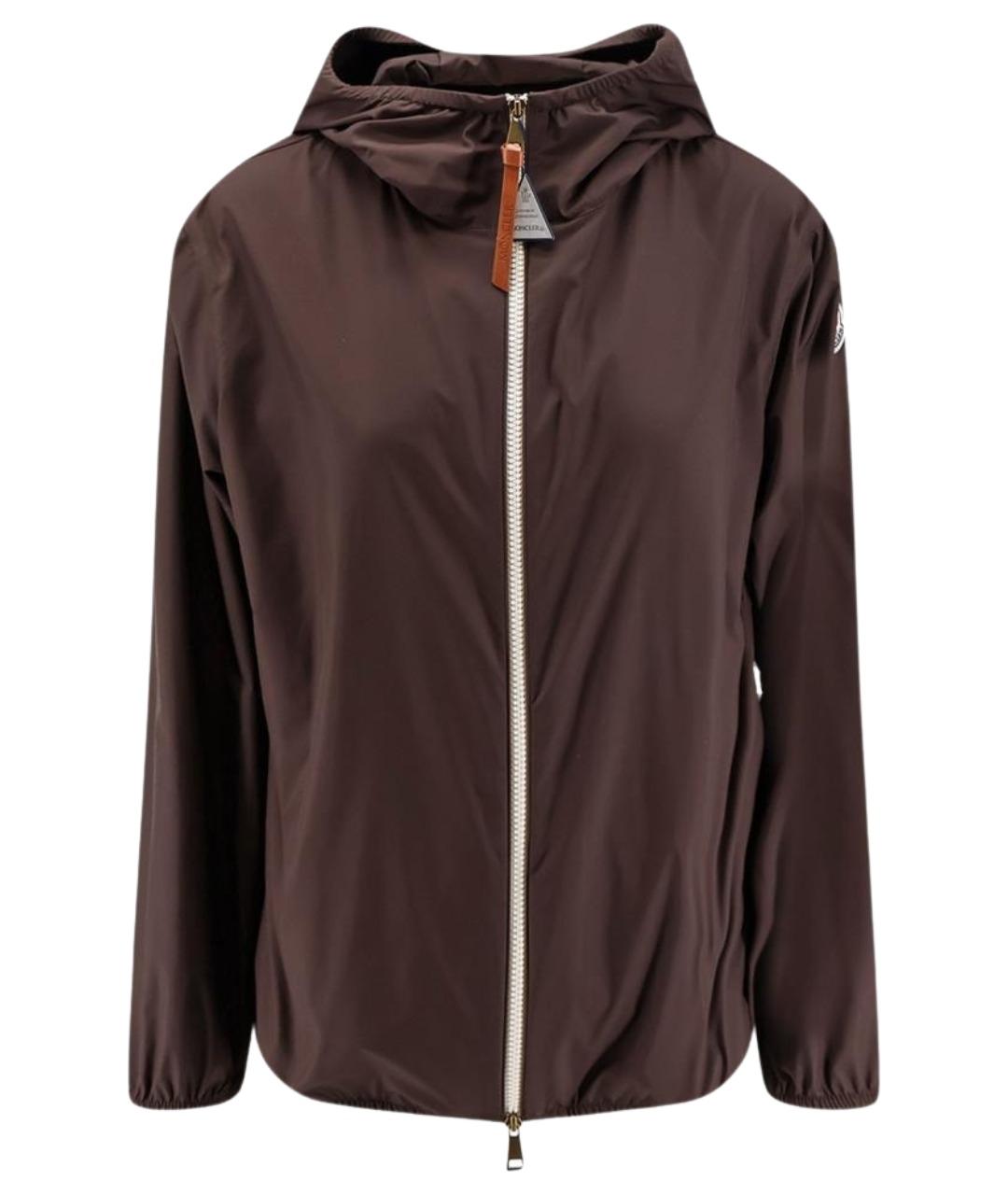 MONCLER Коричневая полиэстеровая куртка, фото 1