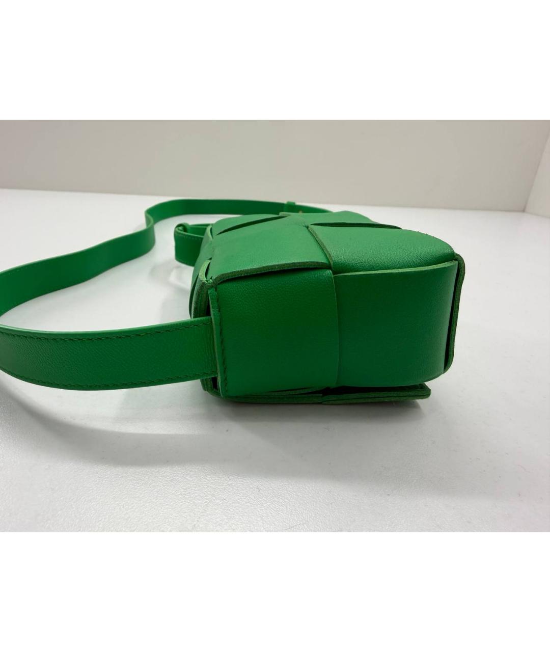 BOTTEGA VENETA Зеленая кожаная сумка через плечо, фото 7