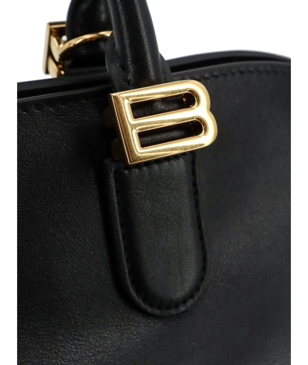 BALENCIAGA Черная кожаная сумка с короткими ручками, фото 6