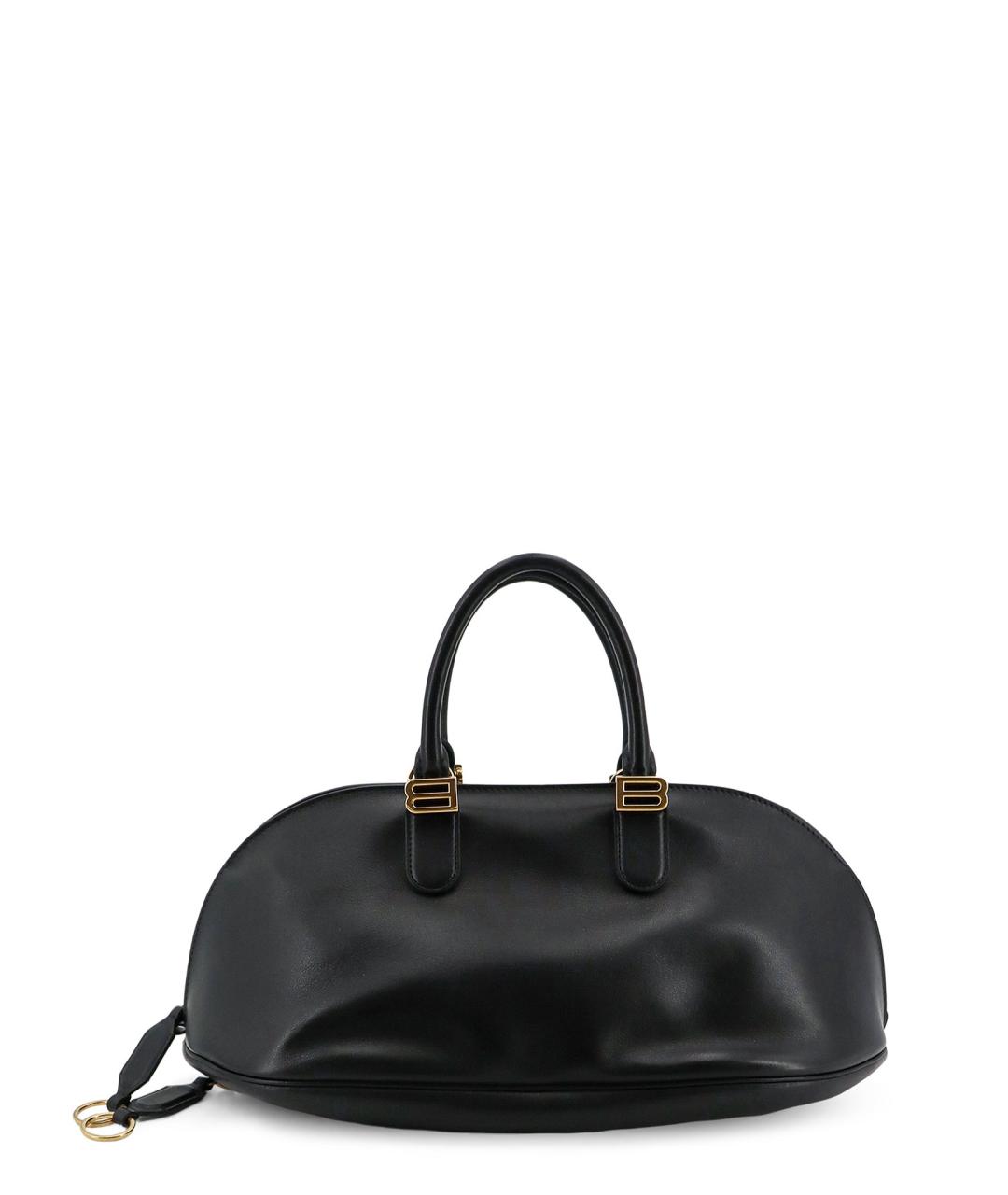 BALENCIAGA Черная кожаная сумка с короткими ручками, фото 1