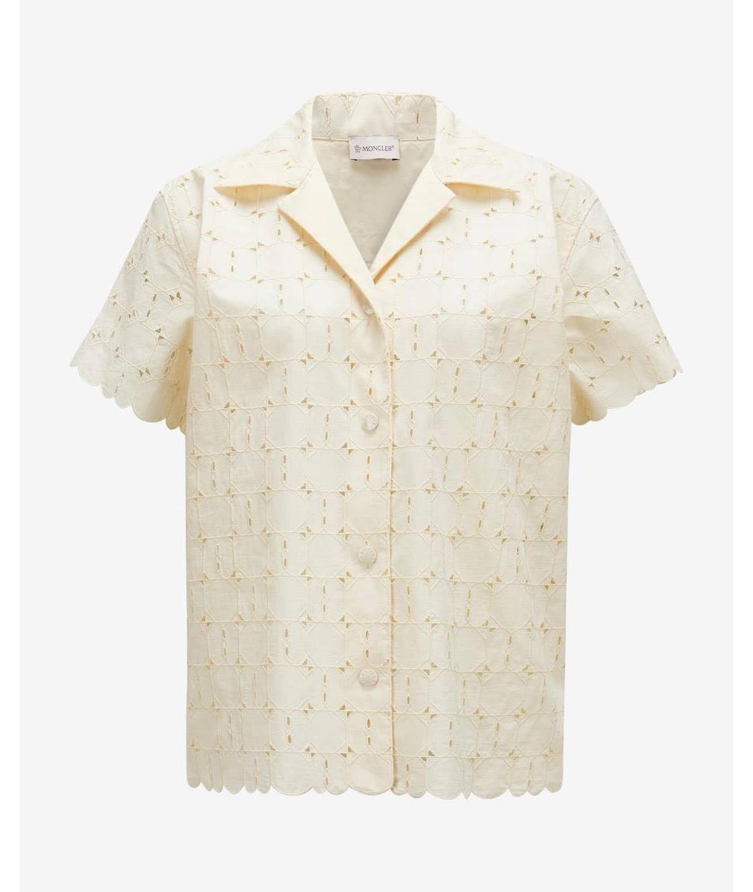 MONCLER Белая хлопковая блузы, фото 6