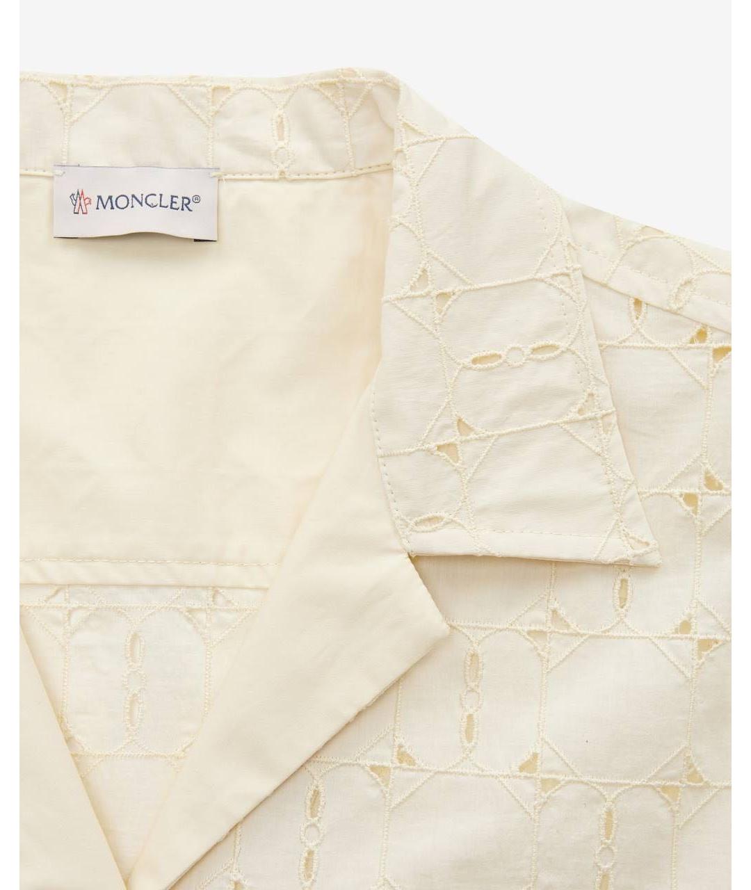 MONCLER Белая хлопковая блузы, фото 3