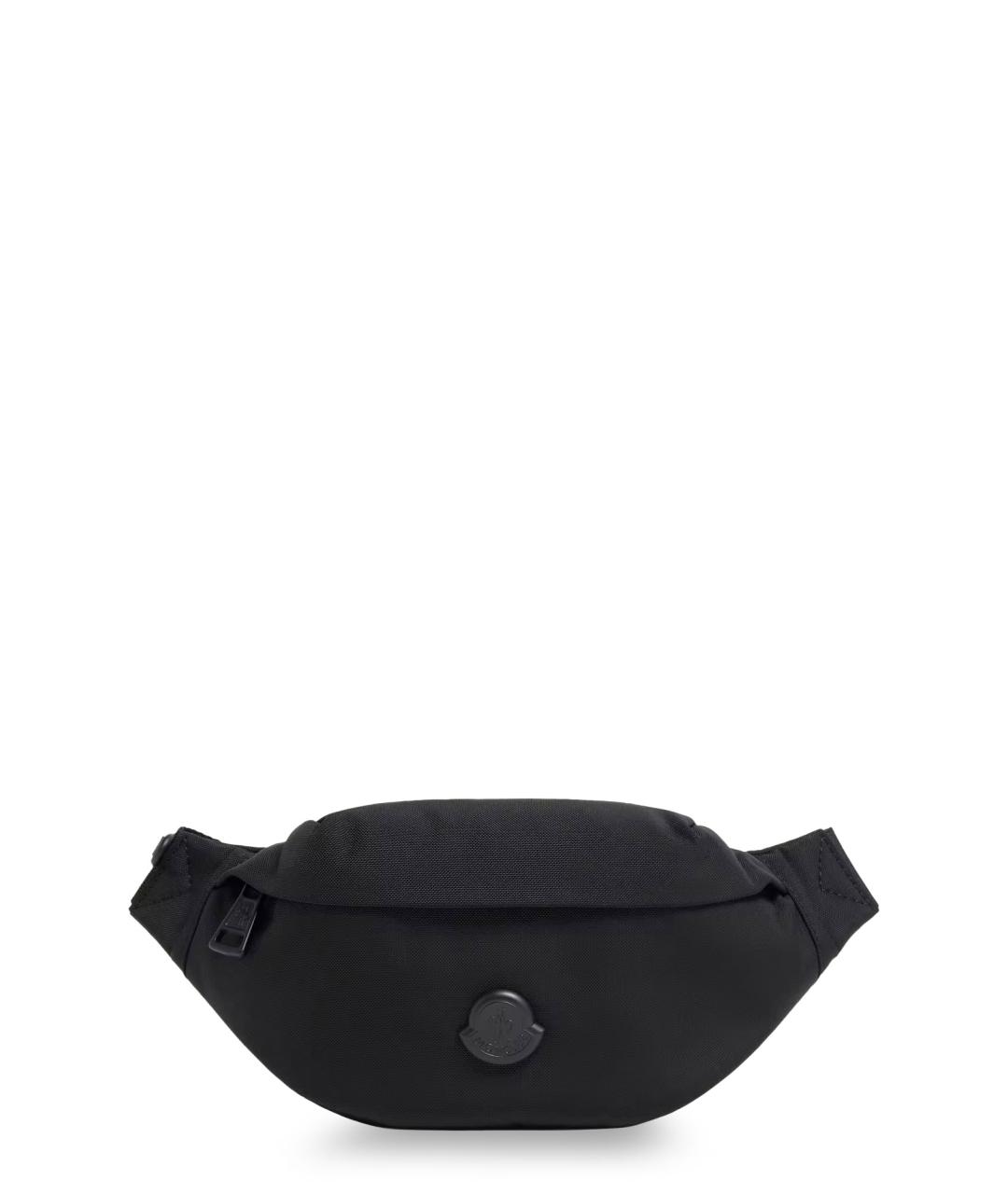 MONCLER Черная тканевая поясная сумка, фото 1