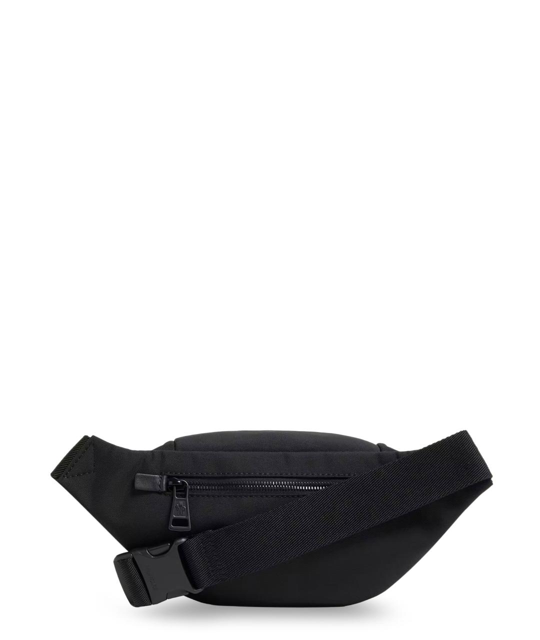 MONCLER Черная тканевая поясная сумка, фото 2