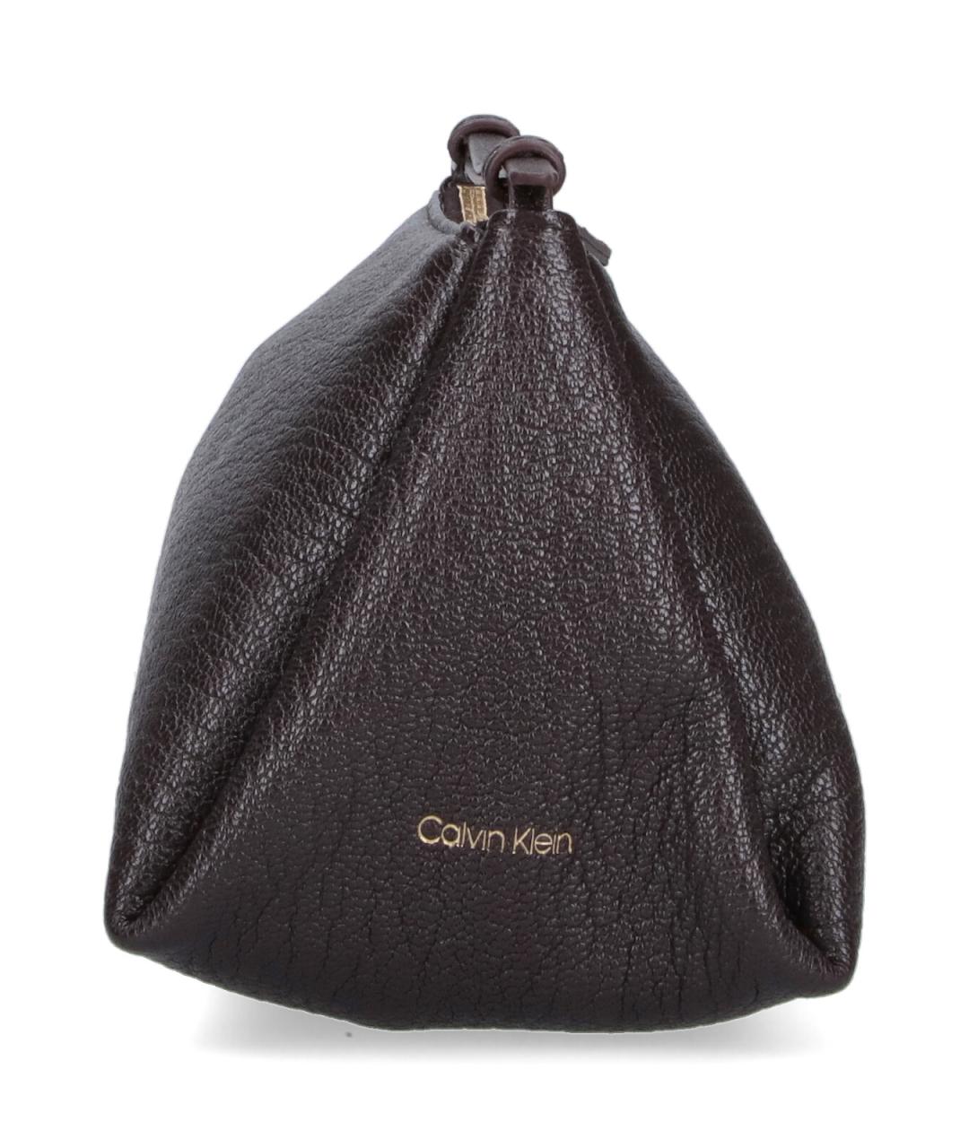 CALVIN KLEIN Коричневая кожаная сумка через плечо, фото 5