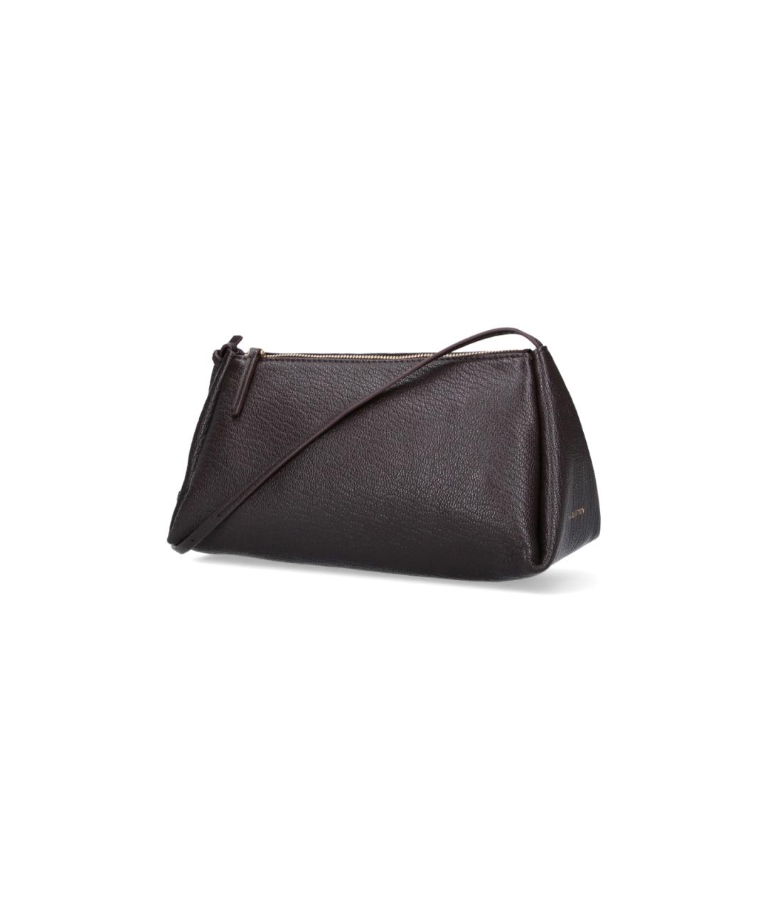 CALVIN KLEIN Коричневая кожаная сумка через плечо, фото 2