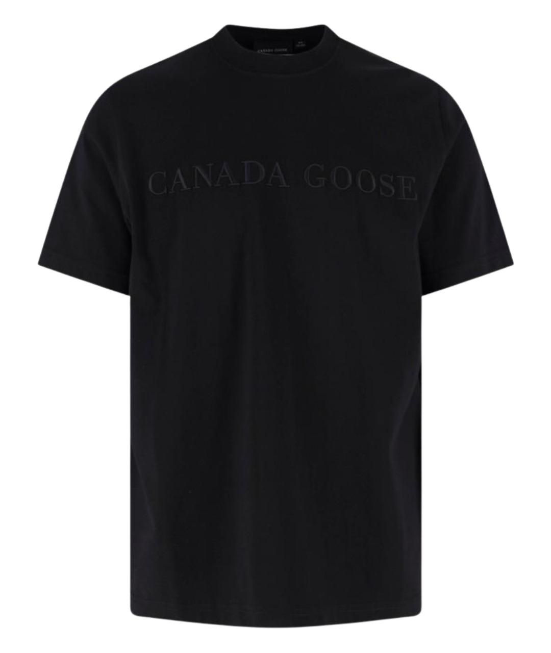 CANADA GOOSE Черная хлопковая футболка, фото 1