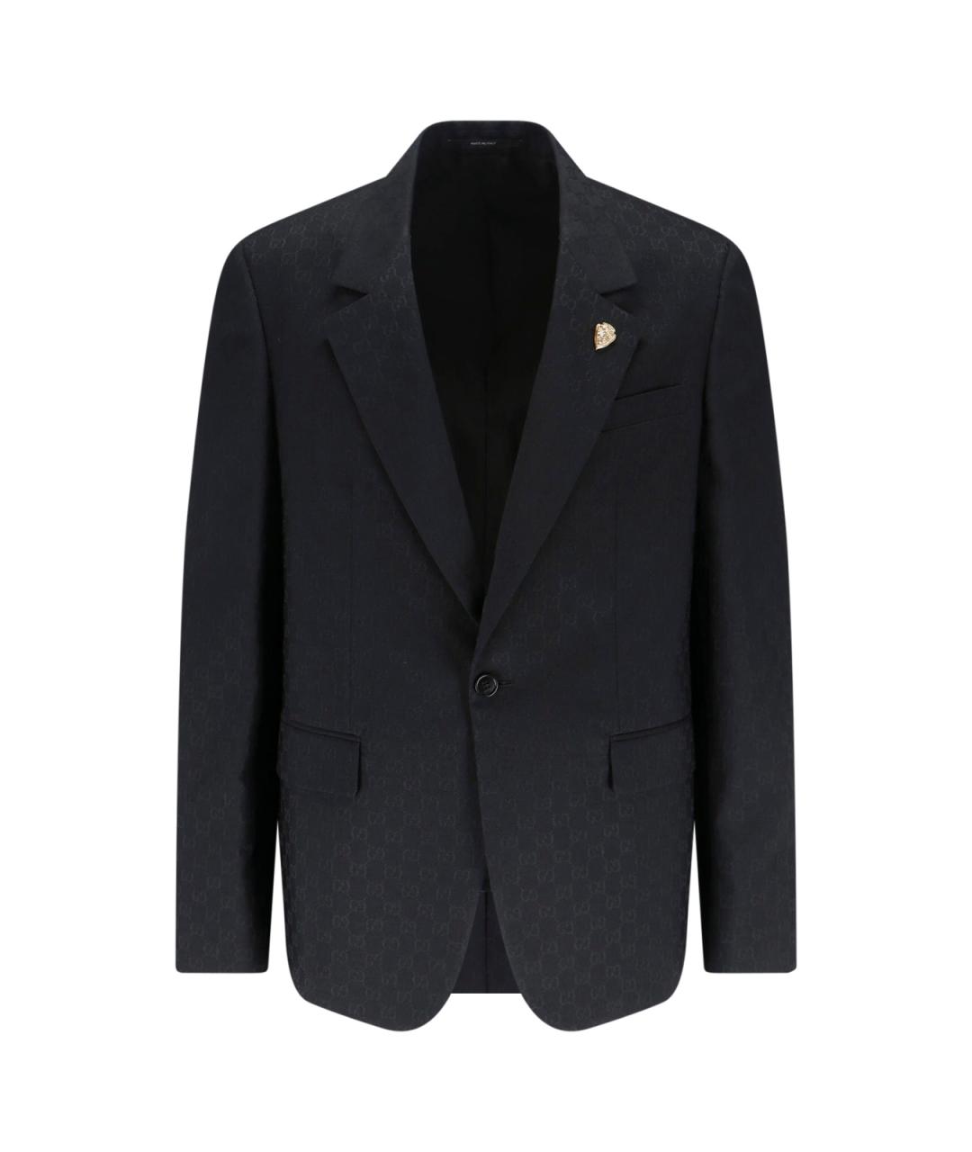 GUCCI Черный полиэстеровый пиджак, фото 1