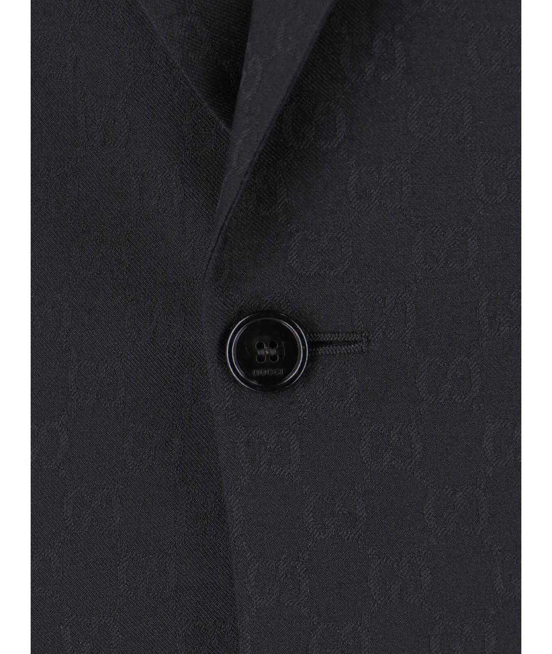GUCCI Черный полиэстеровый пиджак, фото 4