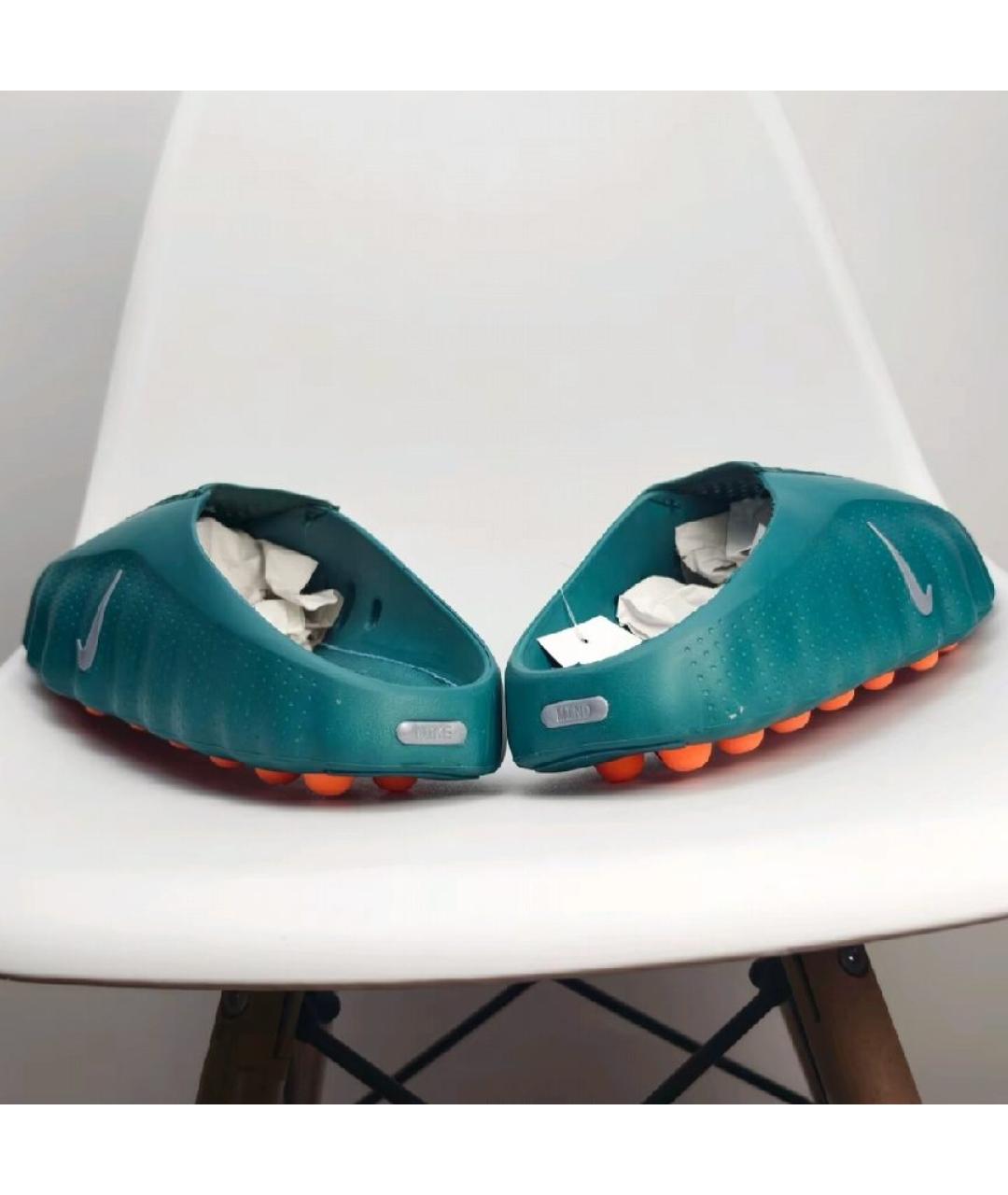 NIKE Зеленые шлепанцы, фото 4