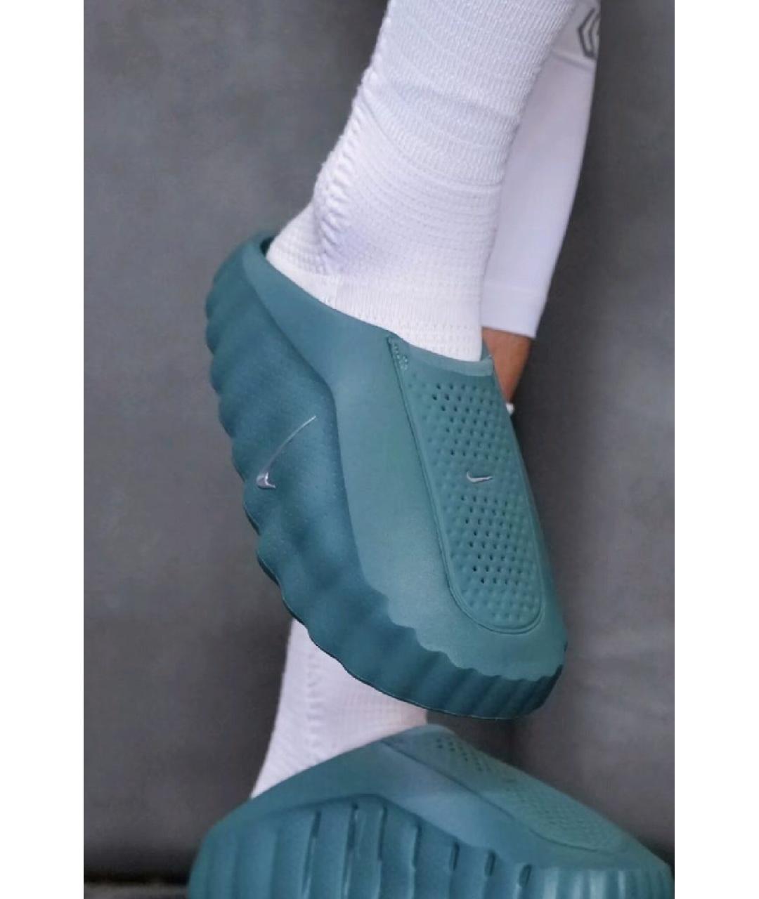 NIKE Зеленые шлепанцы, фото 2