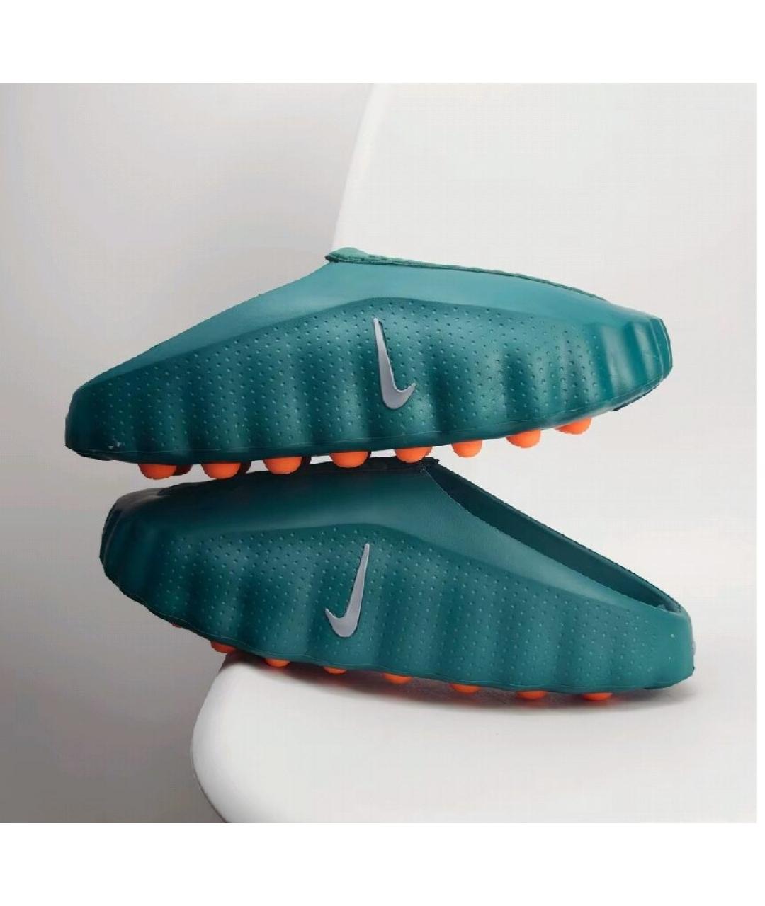 NIKE Зеленые шлепанцы, фото 6