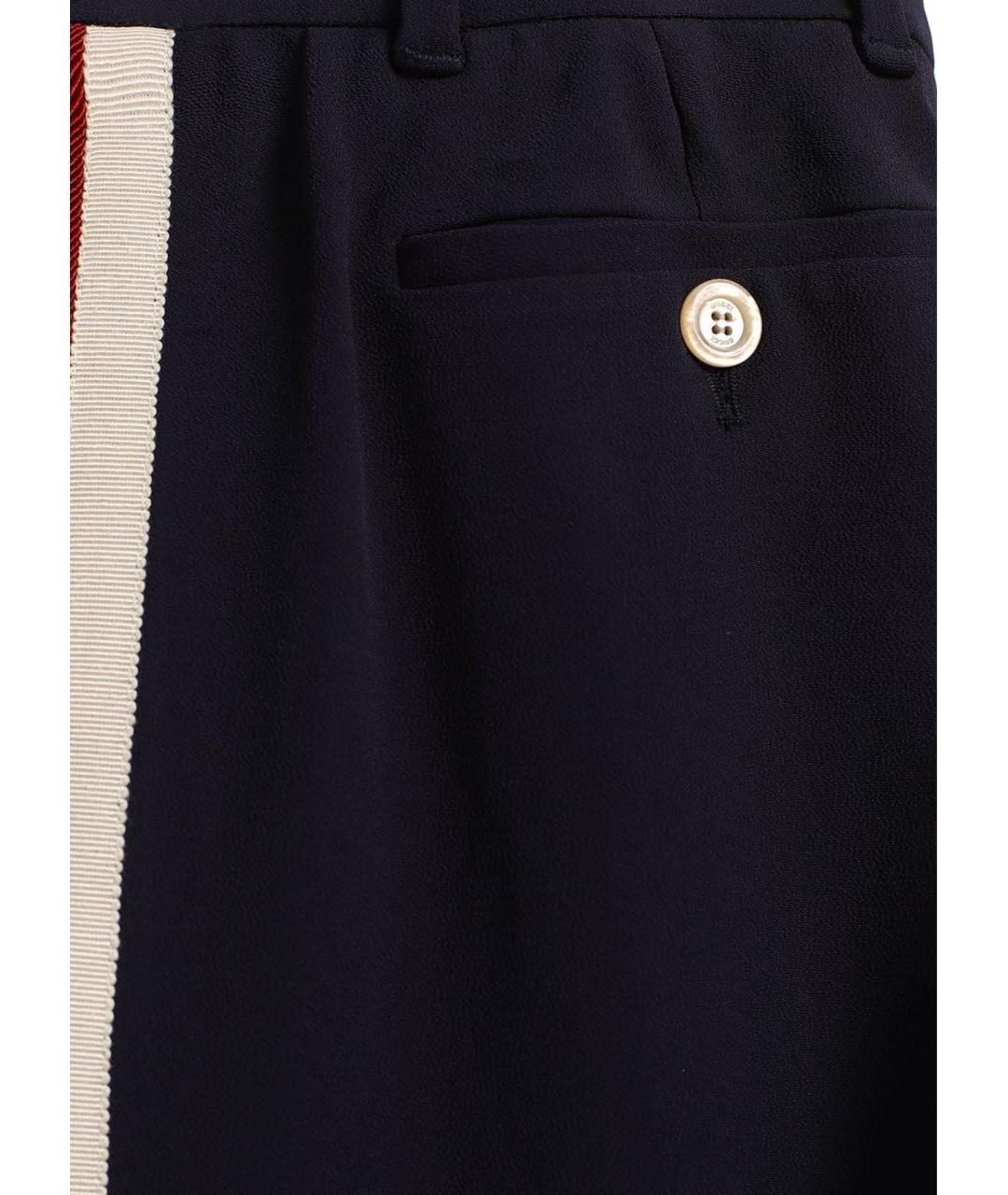 GUCCI Темно-синие прямые брюки, фото 5