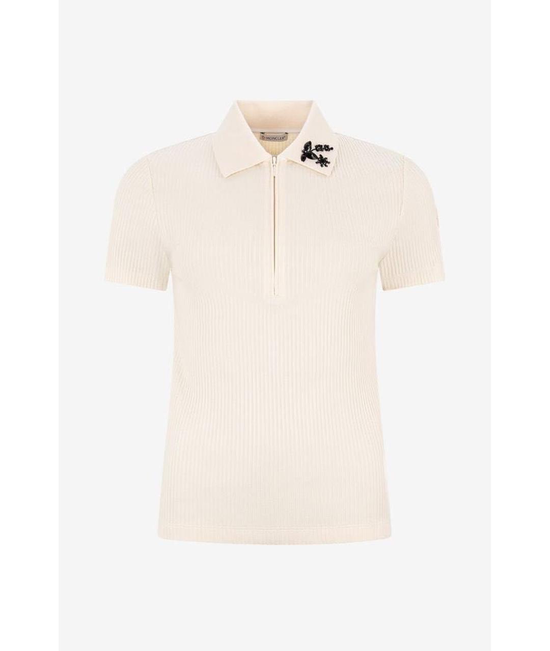 MONCLER Белая хлопковая футболка, фото 6