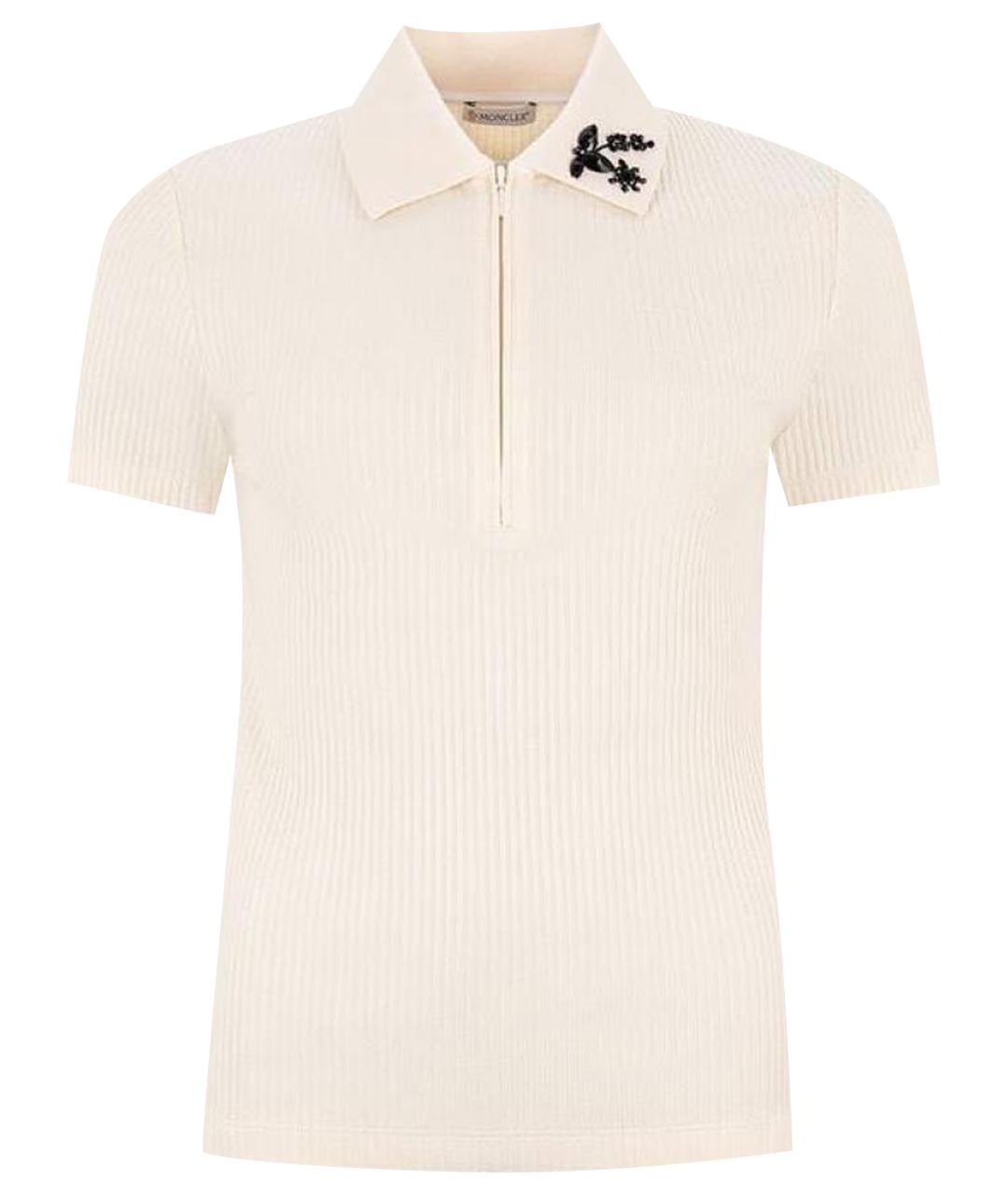 MONCLER Белая хлопковая футболка, фото 1