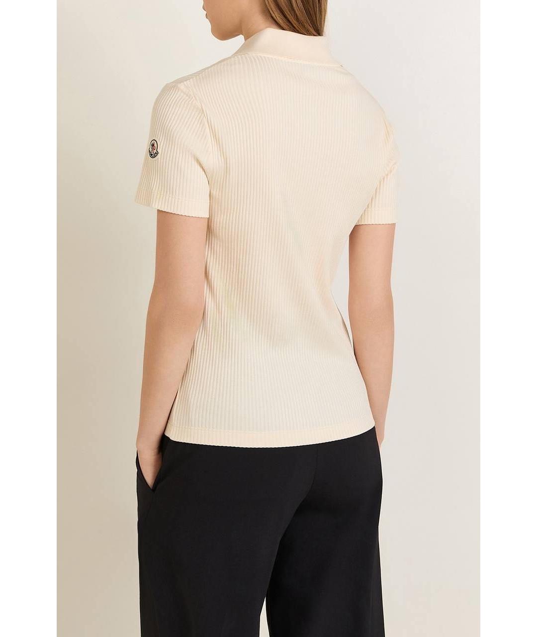 MONCLER Белая хлопковая футболка, фото 5