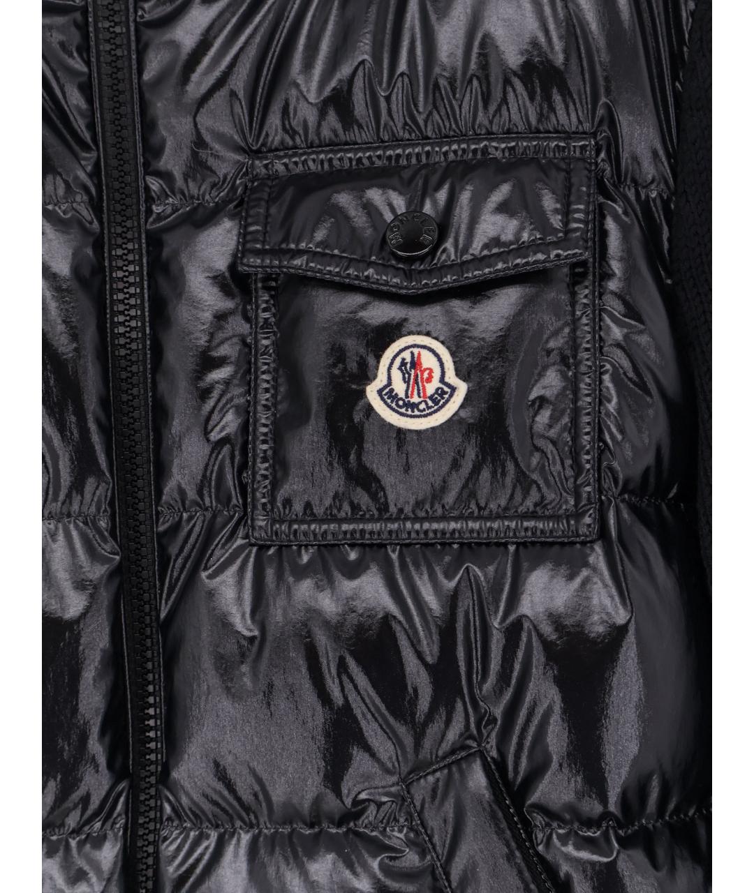 MONCLER Черная полиамидовая куртка, фото 3