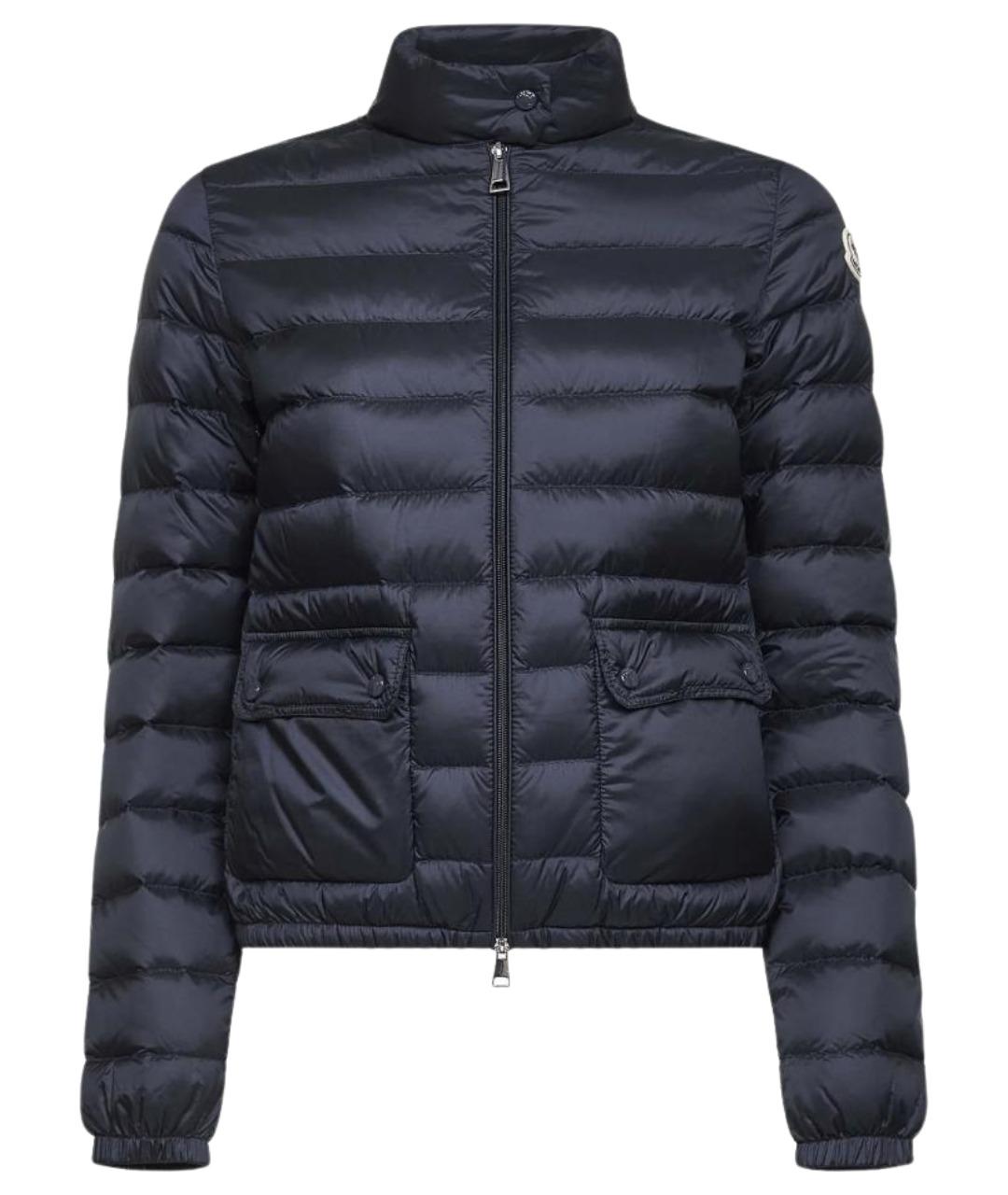 MONCLER Синий полиамидовый пуховик, фото 1